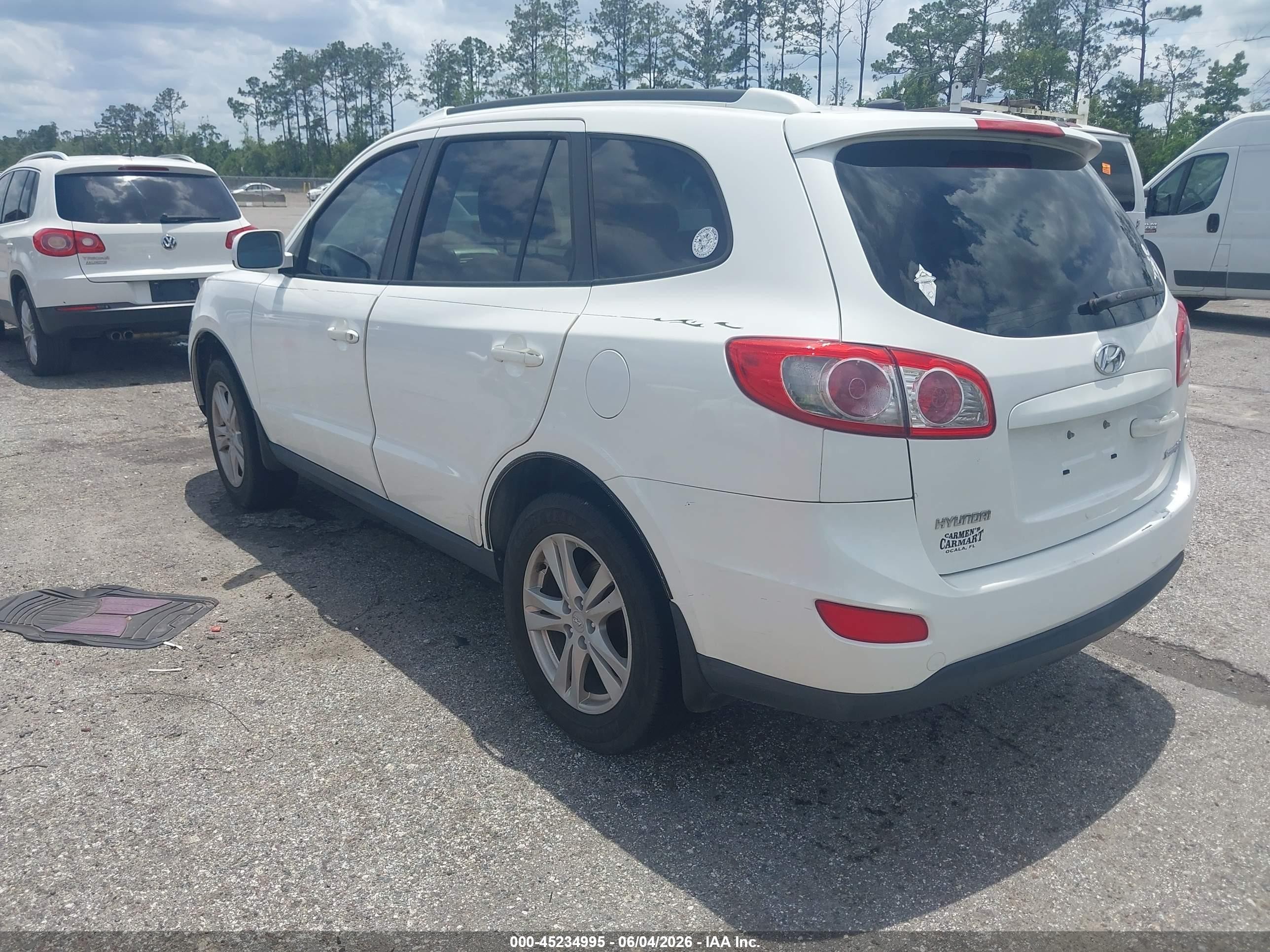 2010 Hyundai Santa Fe Se White vin: 5NMSH4AG2AH362207