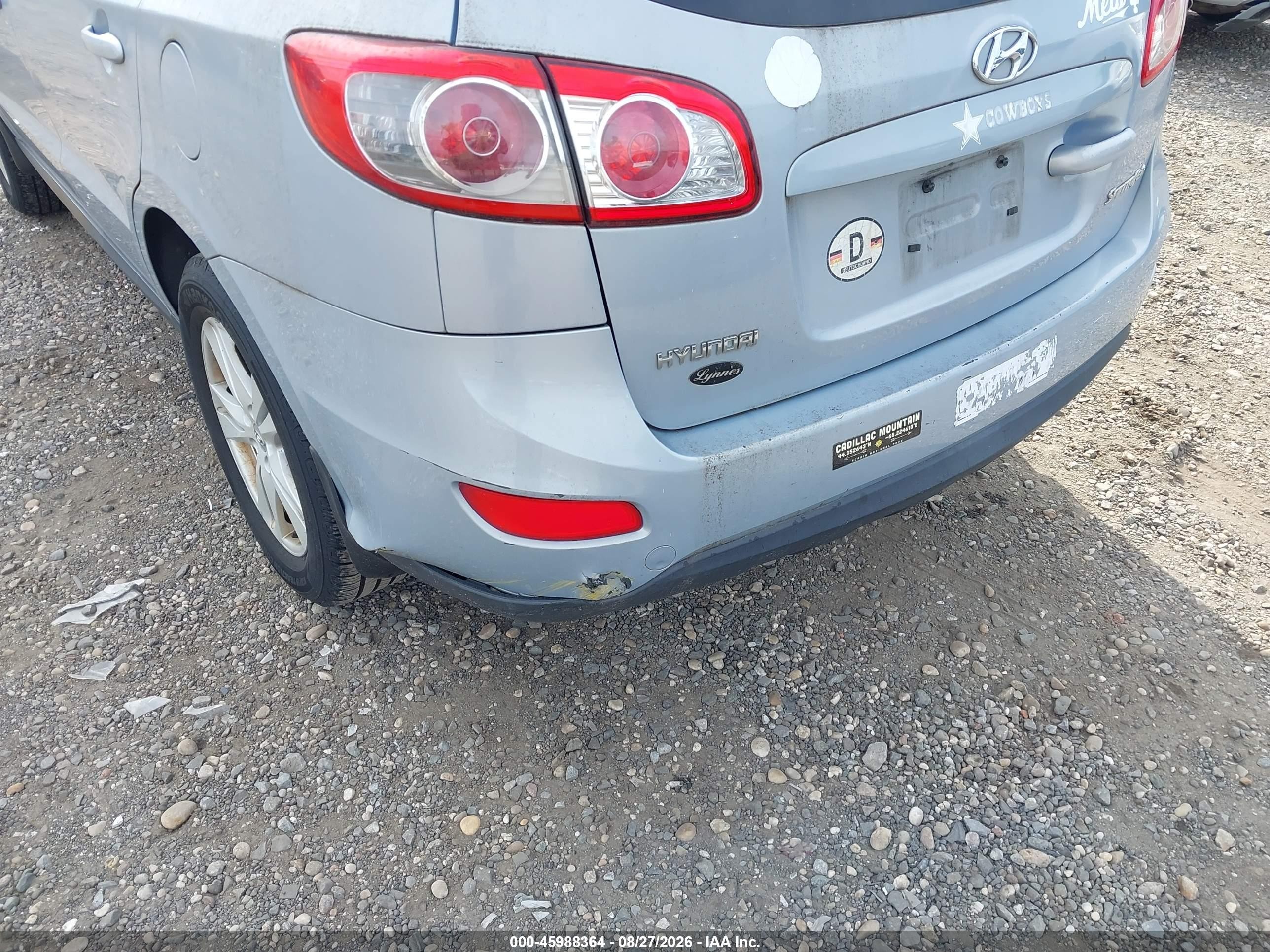 2010 Hyundai Santa Fe Se Blue vin: 5NMSH4AG2AH408893