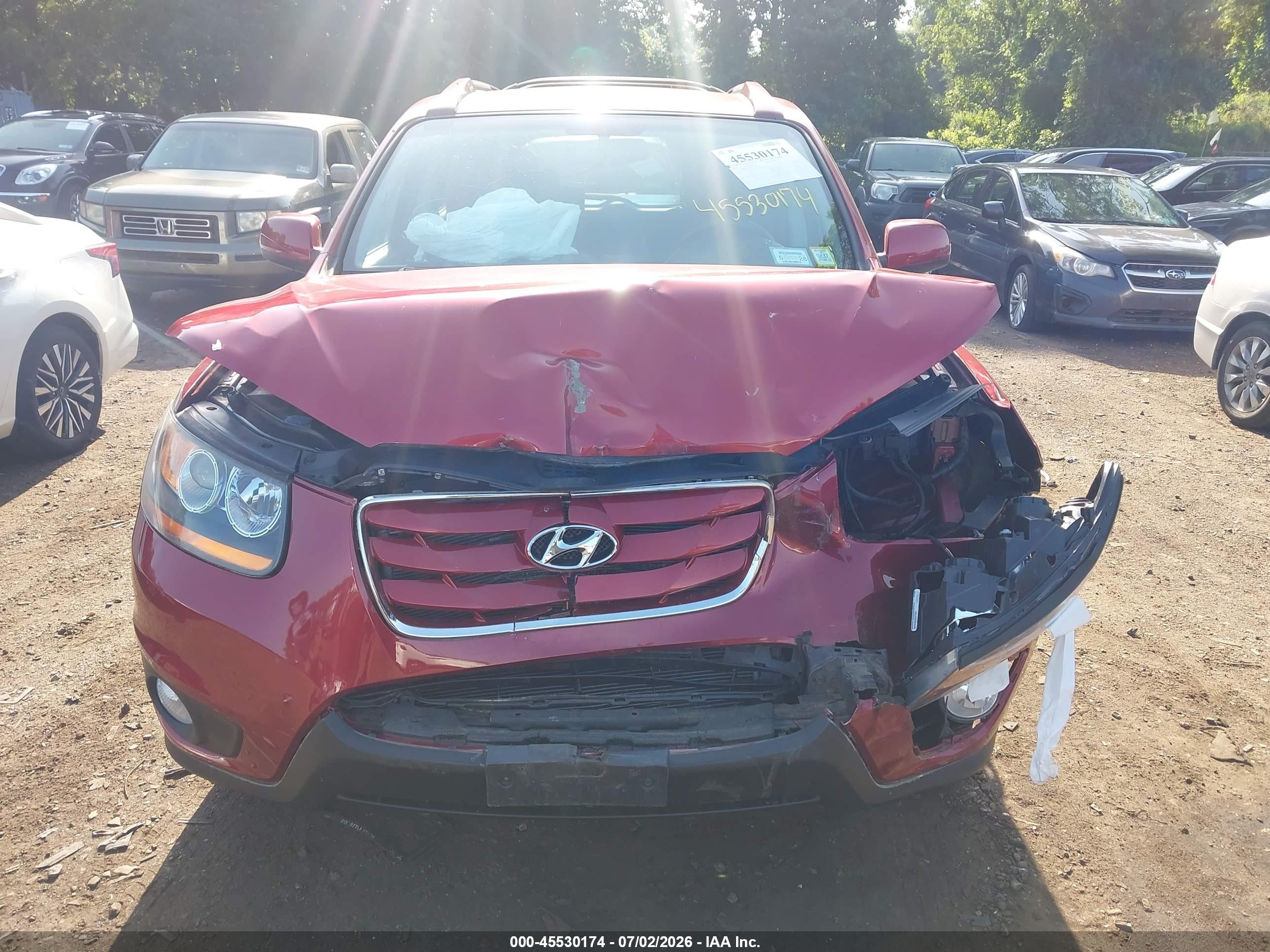 2010 Hyundai Santa Fe Se Red vin: 5NMSH4AG6AH361108