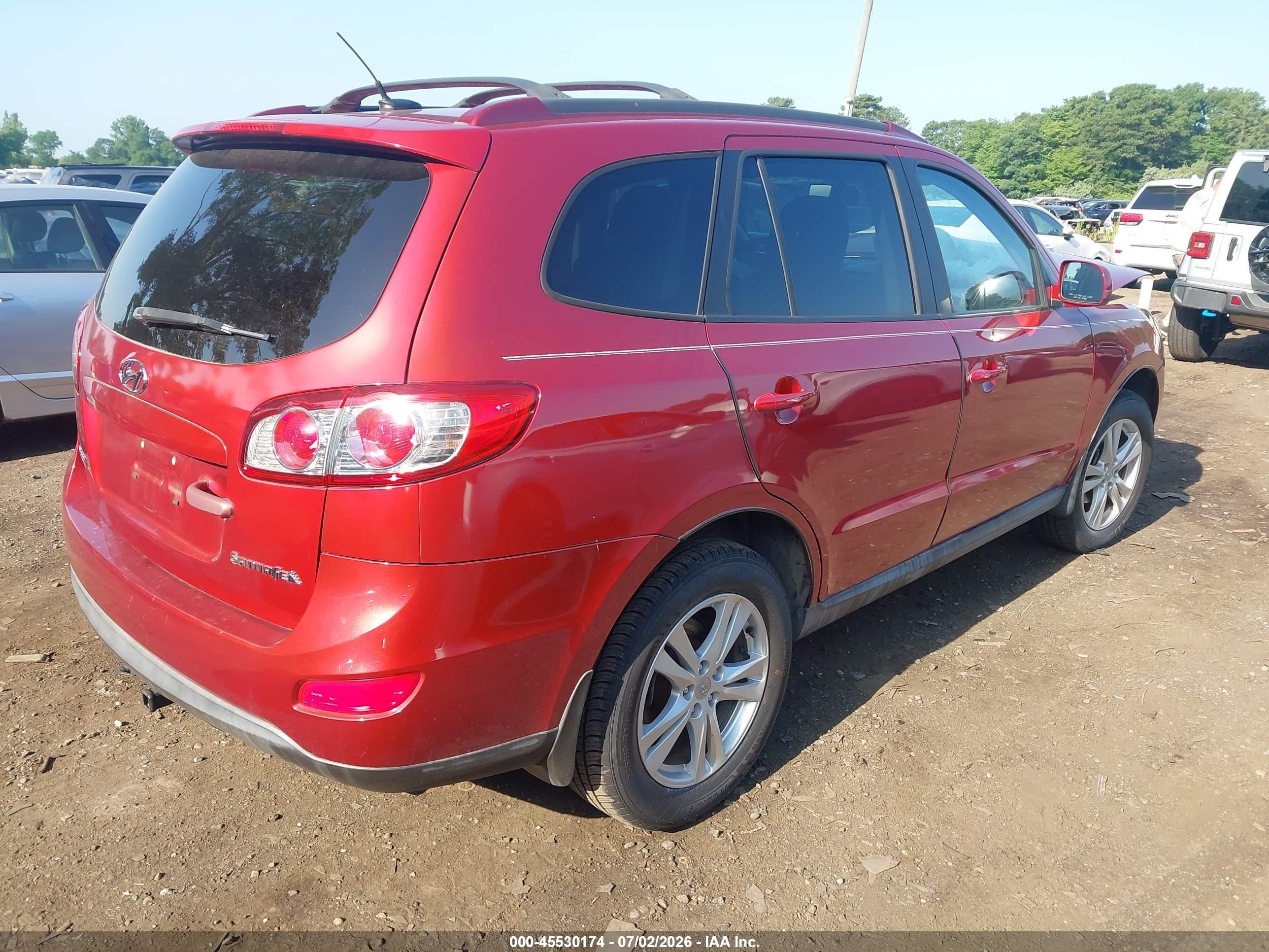 2010 Hyundai Santa Fe Se Red vin: 5NMSH4AG6AH361108