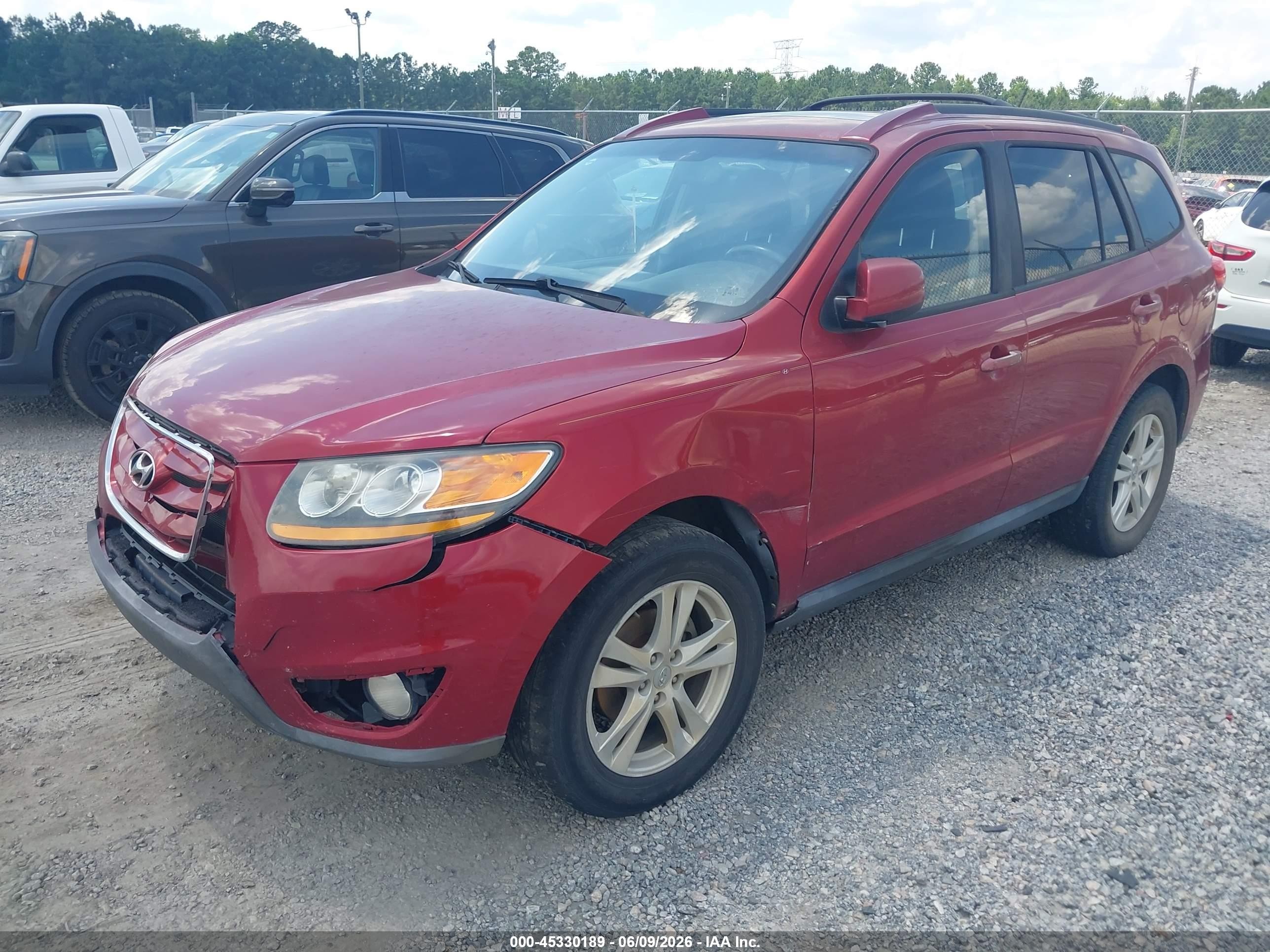 2010 Hyundai Santa Fe Se Red vin: 5NMSH4AG6AH380564