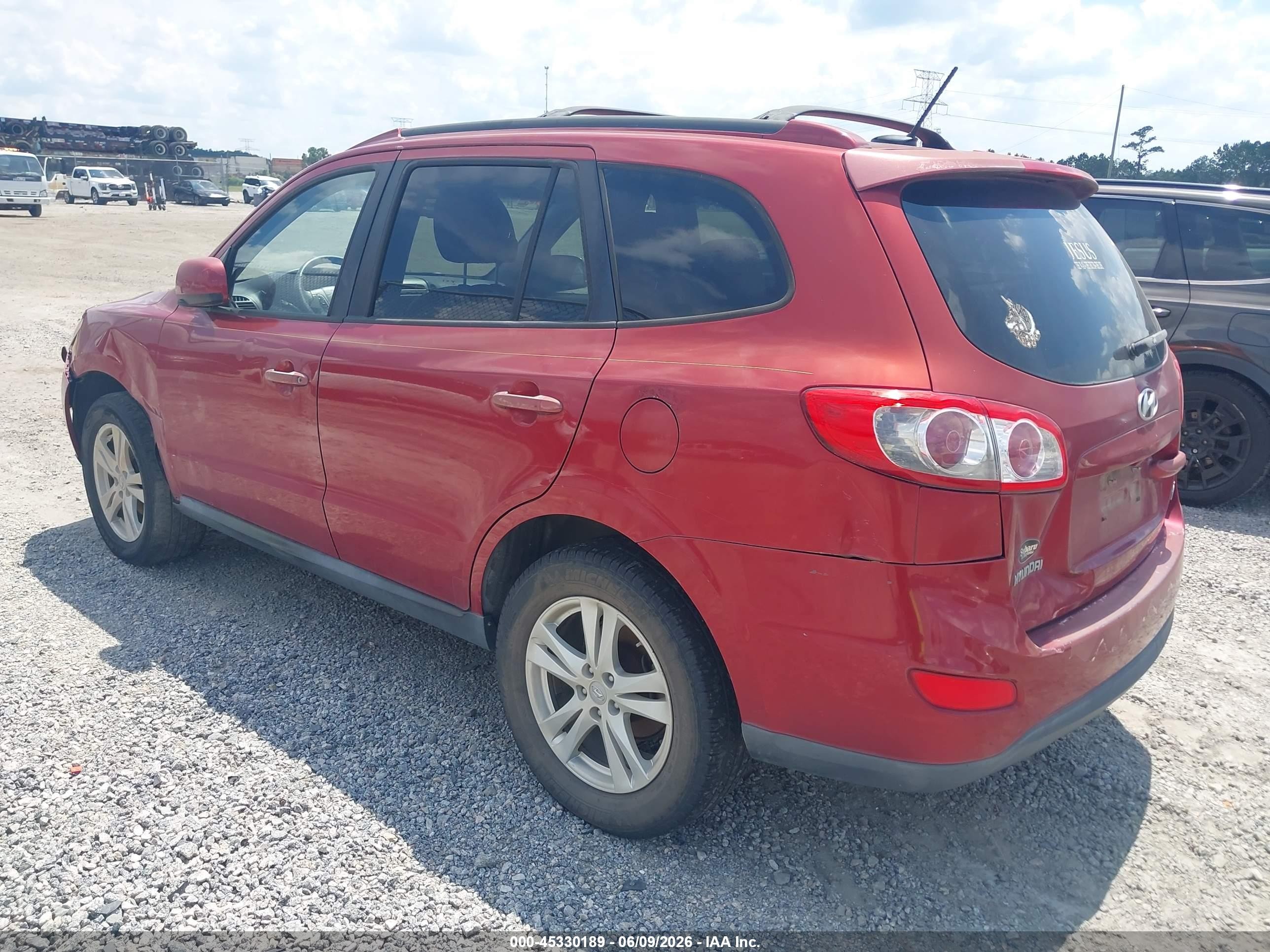 2010 Hyundai Santa Fe Se Red vin: 5NMSH4AG6AH380564