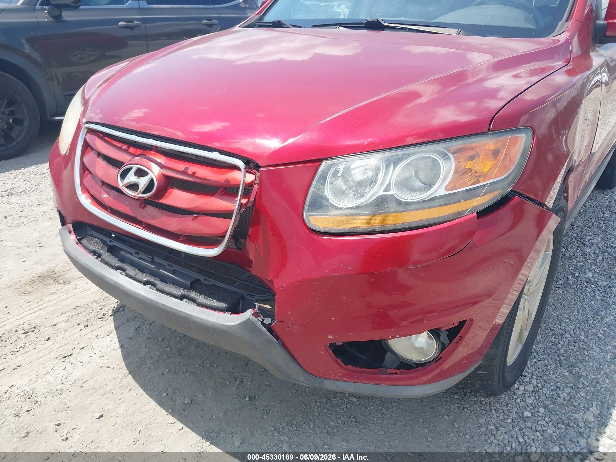 2010 Hyundai Santa Fe Se Red vin: 5NMSH4AG6AH380564
