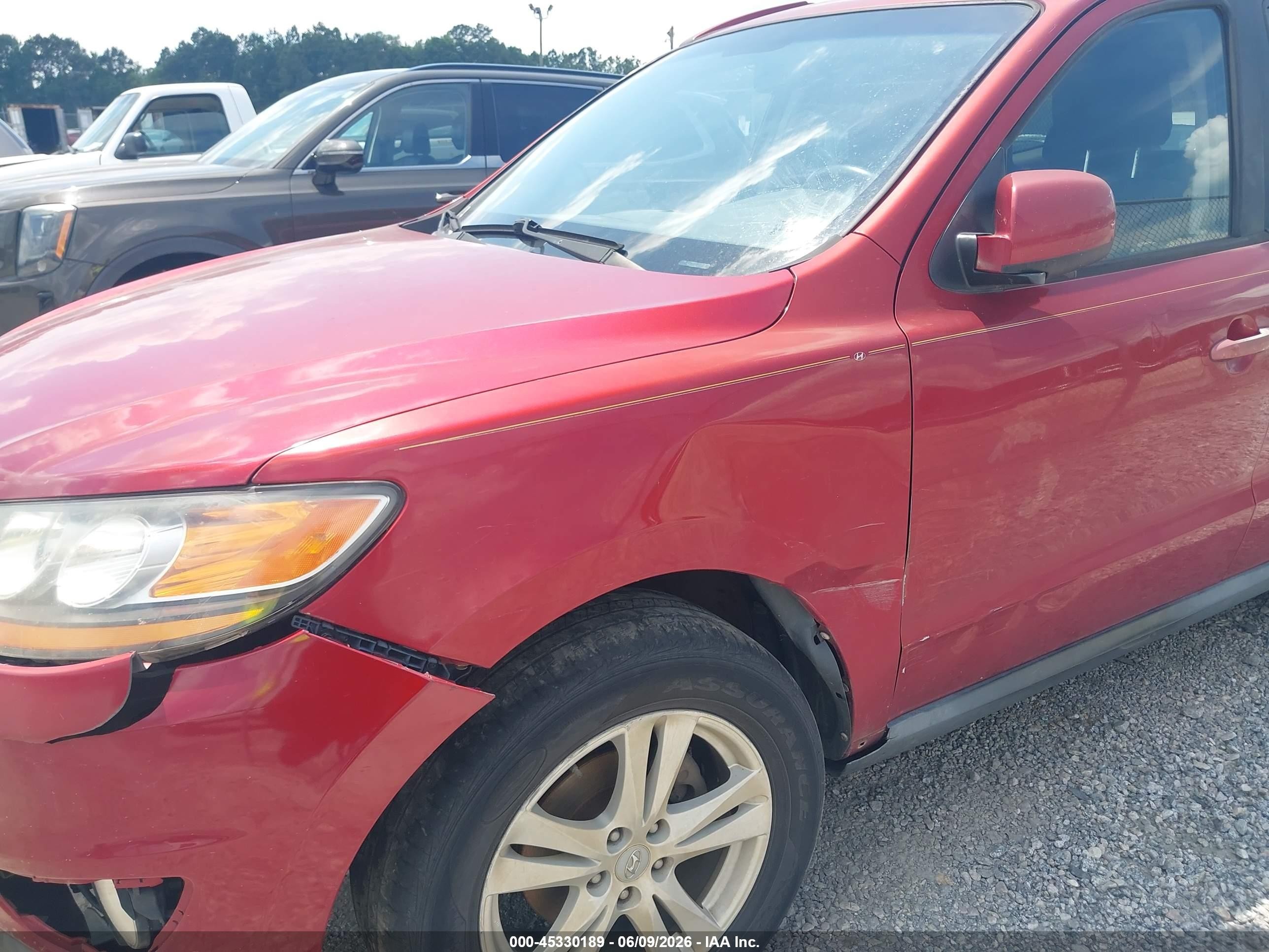 2010 Hyundai Santa Fe Se Red vin: 5NMSH4AG6AH380564
