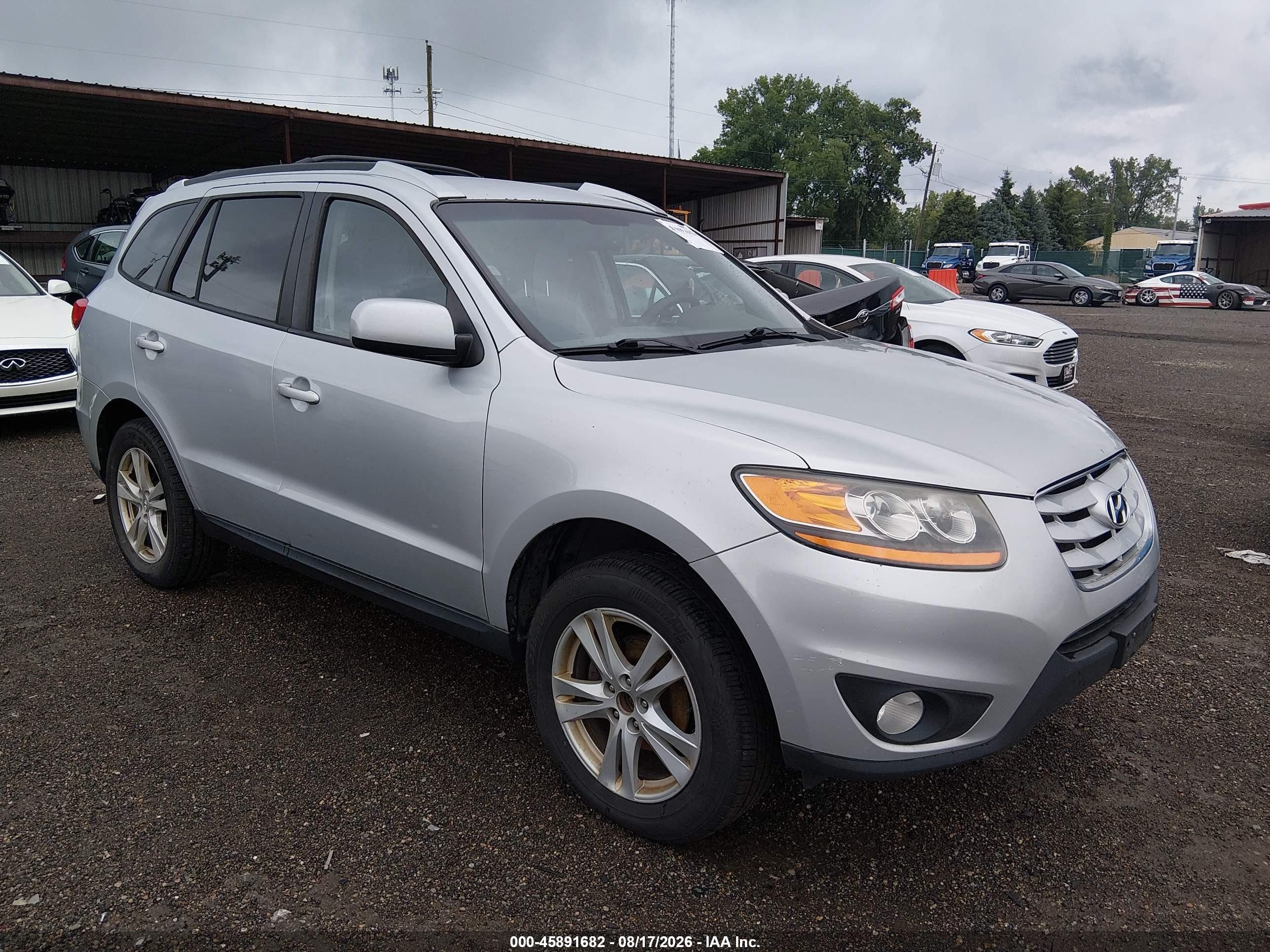 2010 Hyundai Santa Fe Se Silver vin: 5NMSH4AG8AH342074