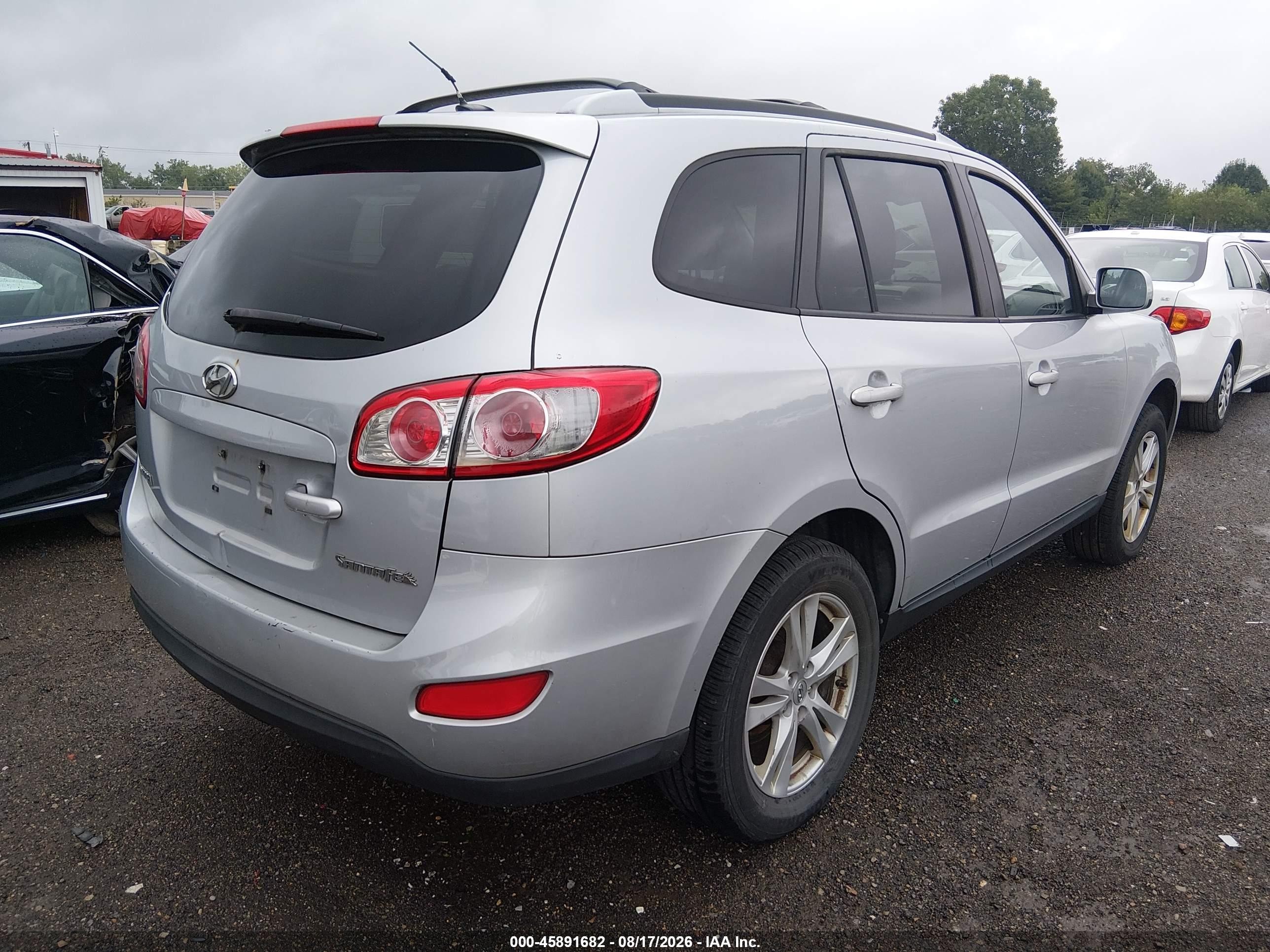 2010 Hyundai Santa Fe Se Silver vin: 5NMSH4AG8AH342074