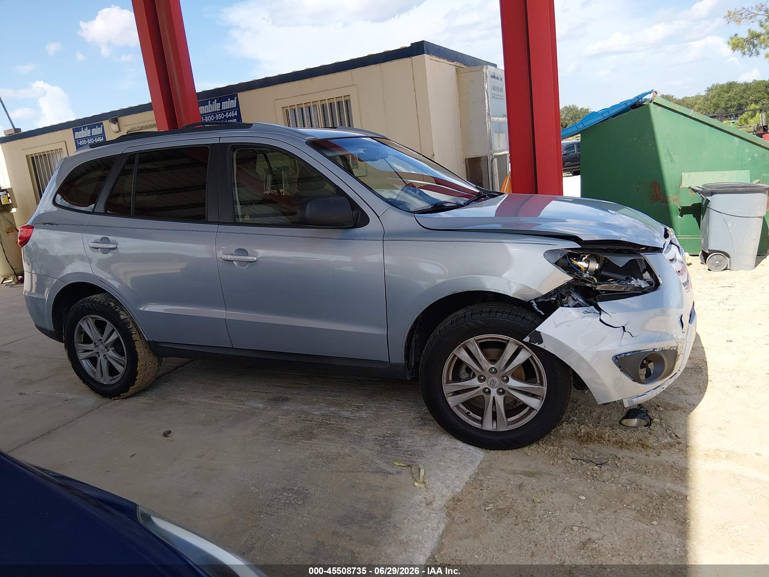 2010 Hyundai Santa Fe Se Light Blue vin: 5NMSH4AG8AH399696