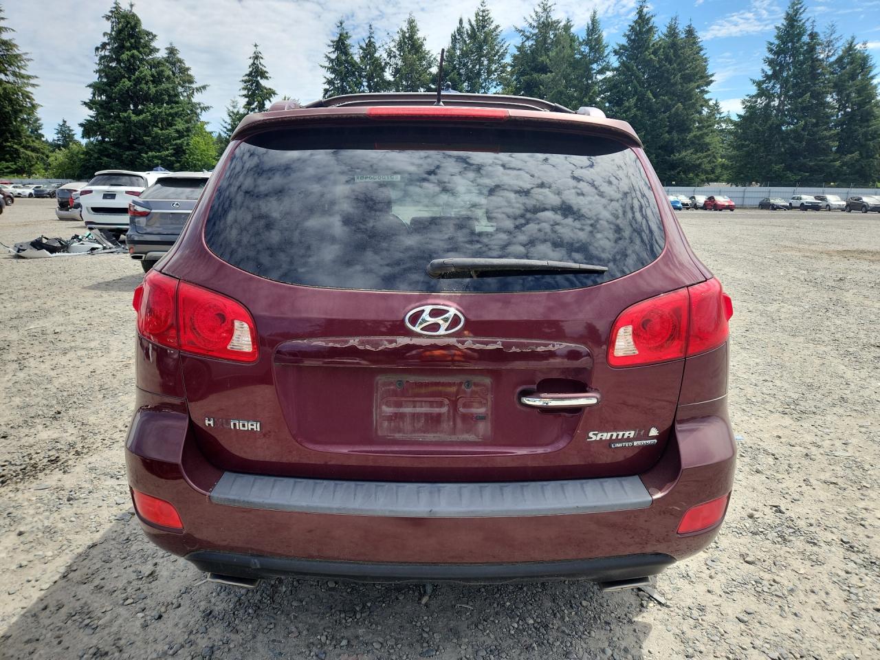 2007 Hyundai Santa Fe Se Burgundy vin: 5NMSH73E07H028652
