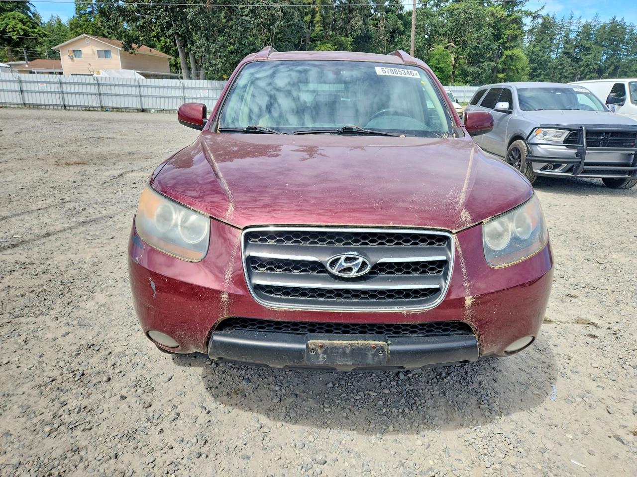 2007 Hyundai Santa Fe Se Burgundy vin: 5NMSH73E07H028652