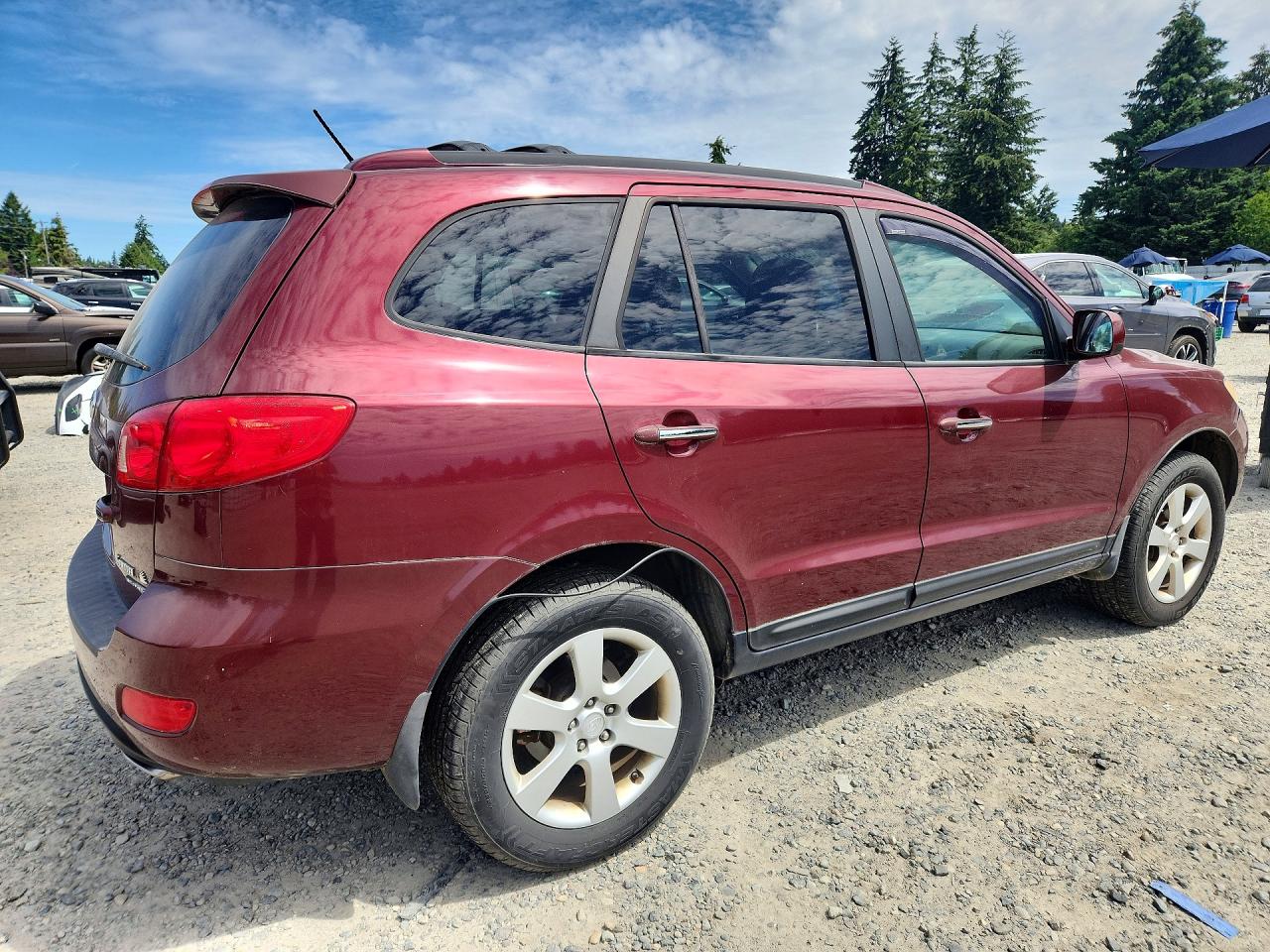 2007 Hyundai Santa Fe Se Burgundy vin: 5NMSH73E07H028652