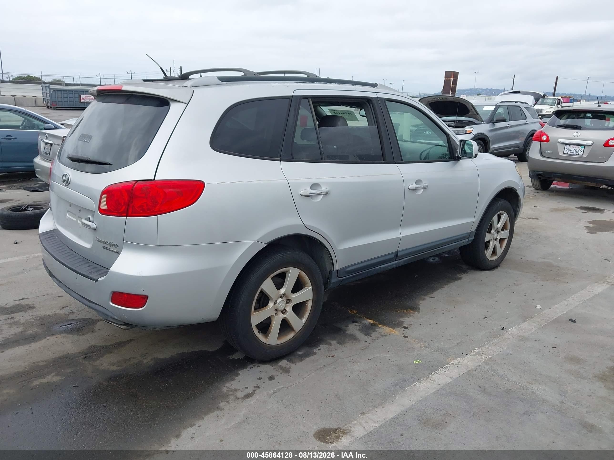 2007 Hyundai Santa Fe Limited/se Silver vin: 5NMSH73E07H045208