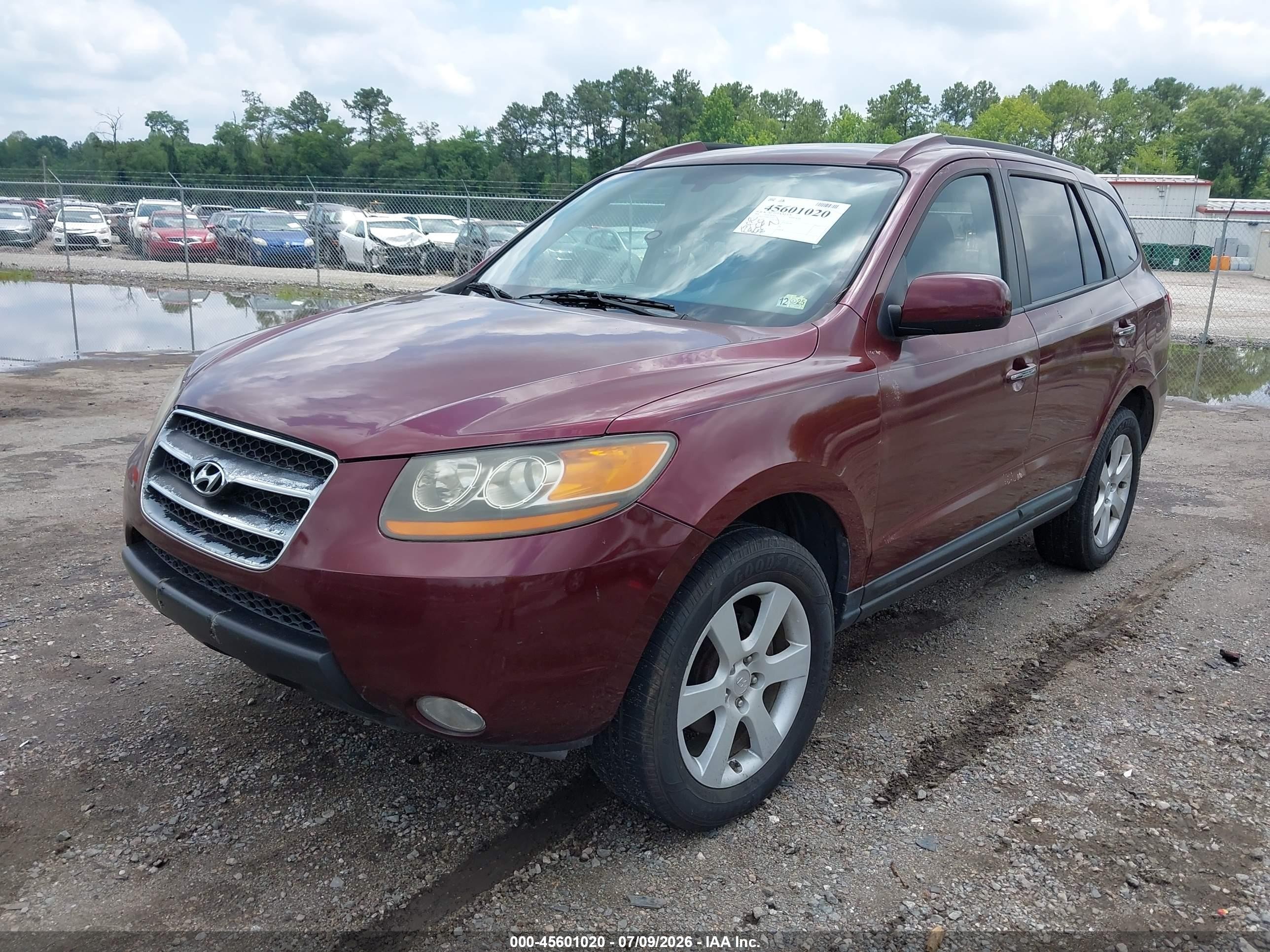 2008 Hyundai Santa Fe Limited/se Burgundy vin: 5NMSH73E08H136741