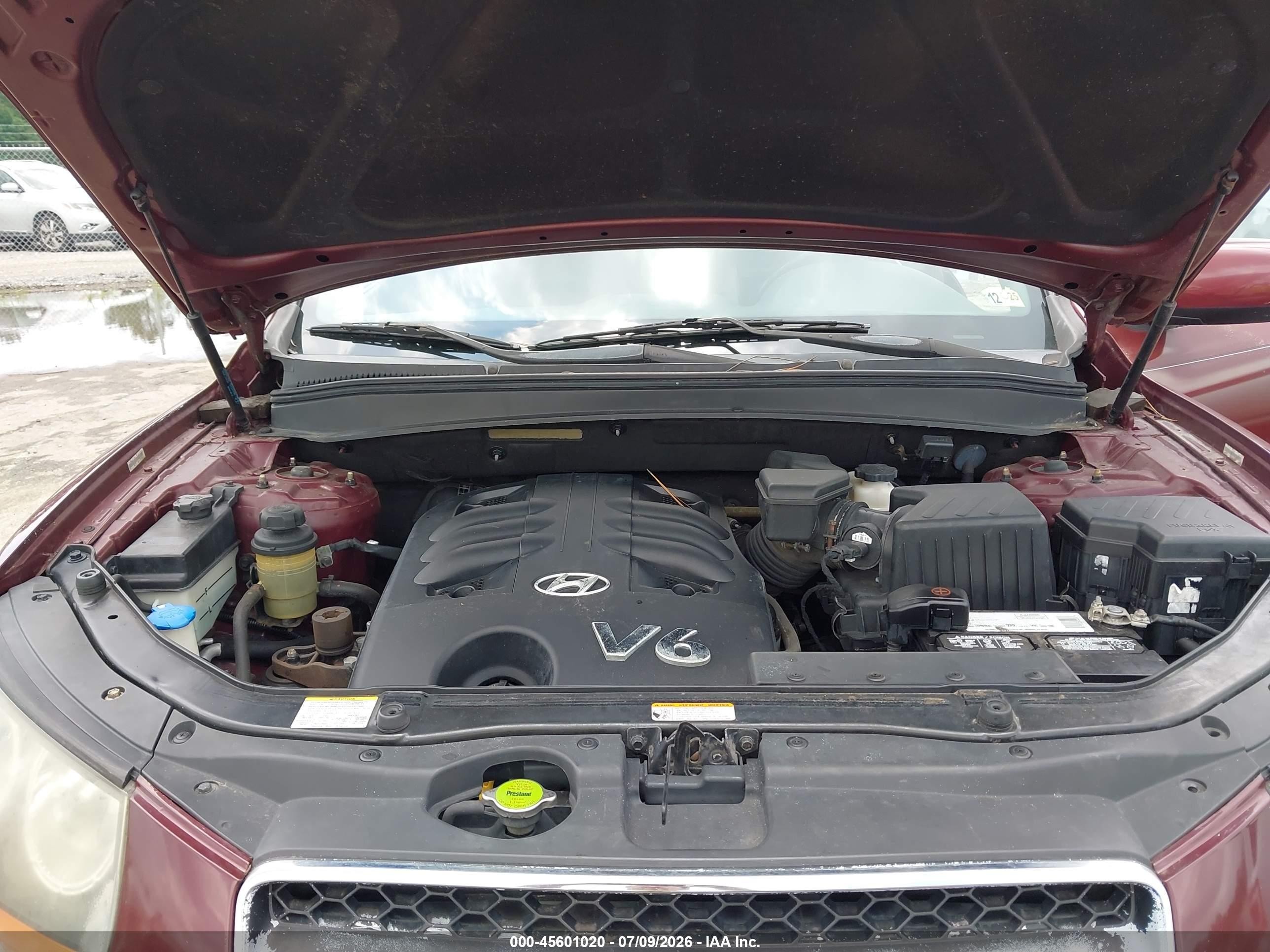 2008 Hyundai Santa Fe Limited/se Burgundy vin: 5NMSH73E08H136741