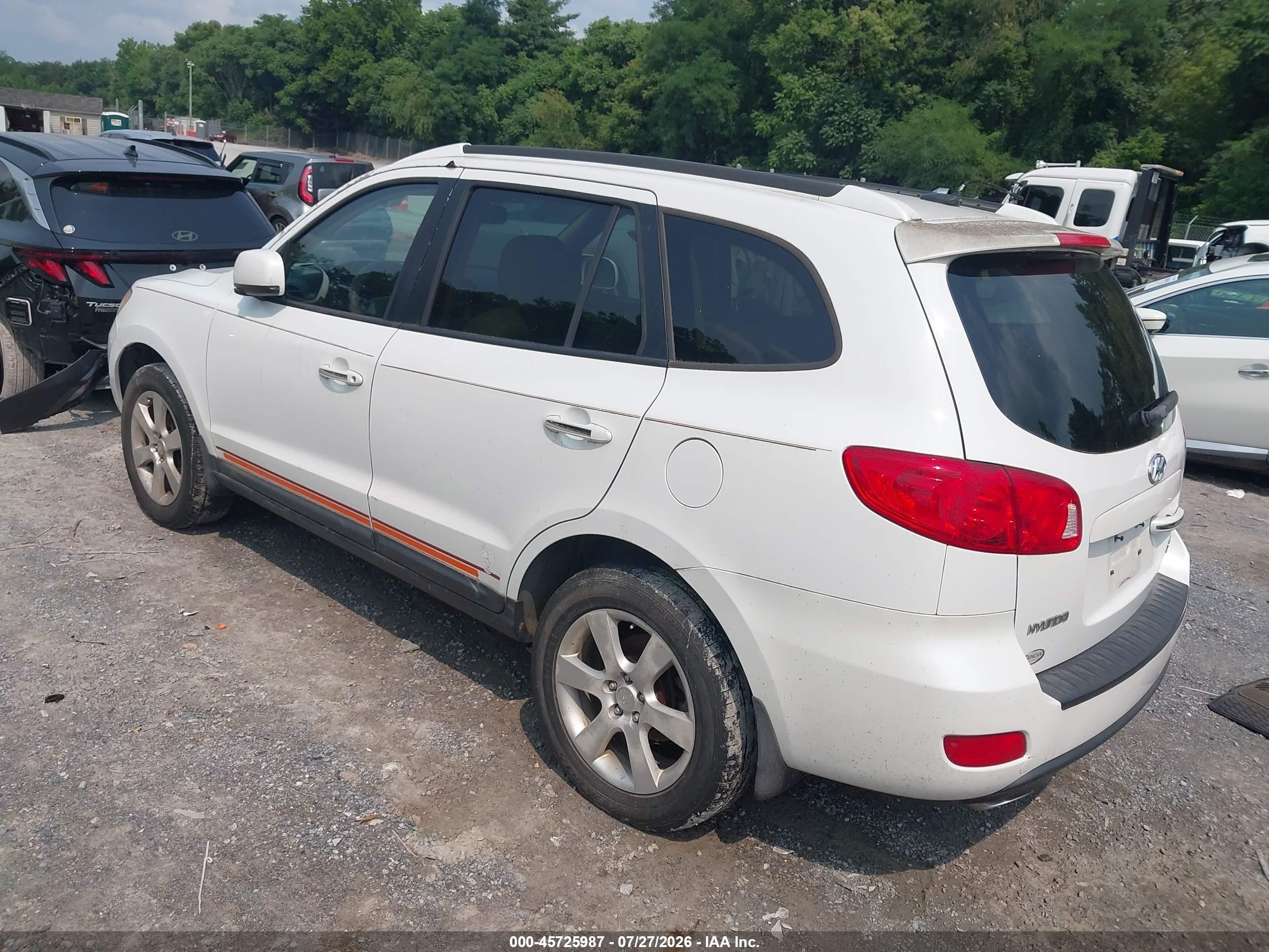 2008 Hyundai Santa Fe Limited/se White vin: 5NMSH73E08H175202