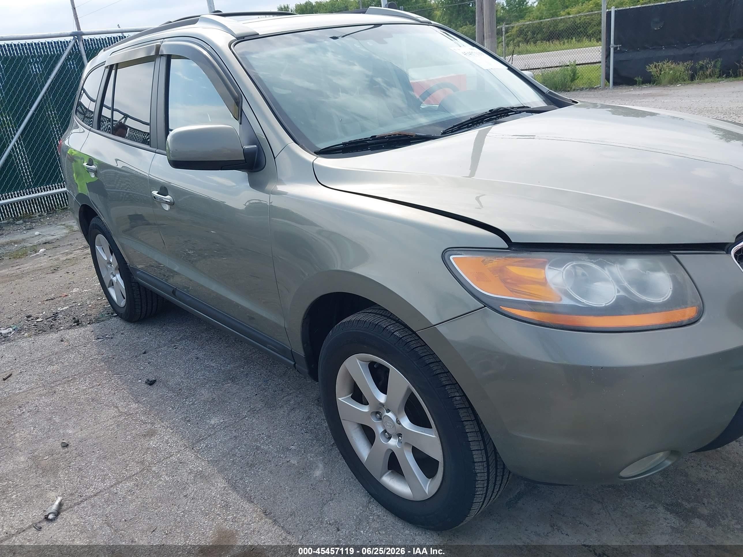 2008 Hyundai Santa Fe Limited/se Green vin: 5NMSH73E08H185423