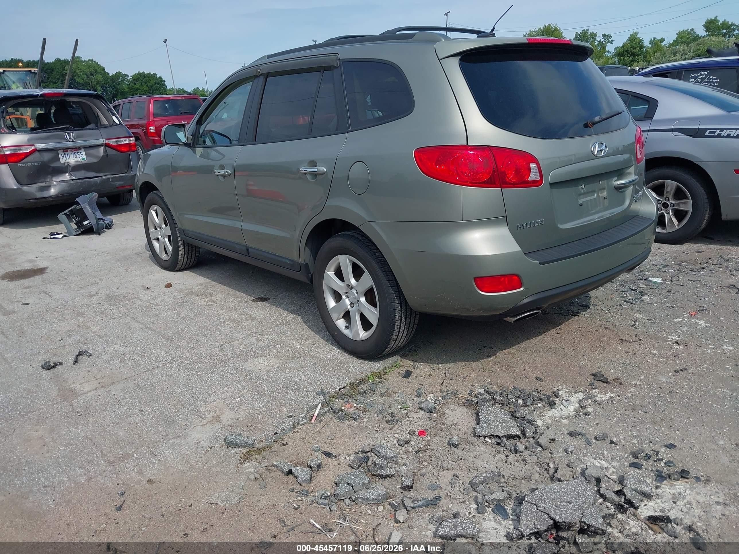 2008 Hyundai Santa Fe Limited/se Green vin: 5NMSH73E08H185423