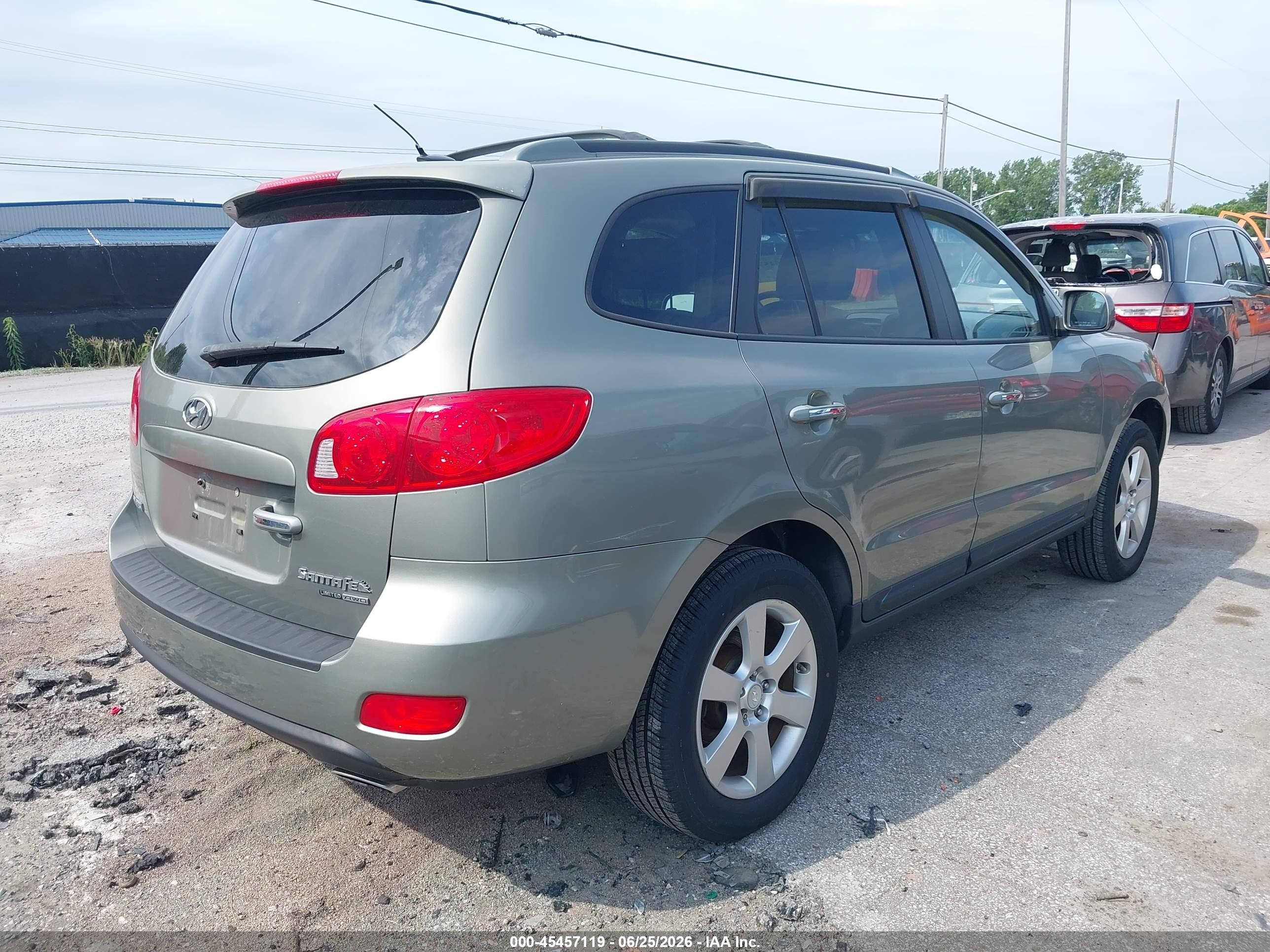 2008 Hyundai Santa Fe Limited/se Green vin: 5NMSH73E08H185423