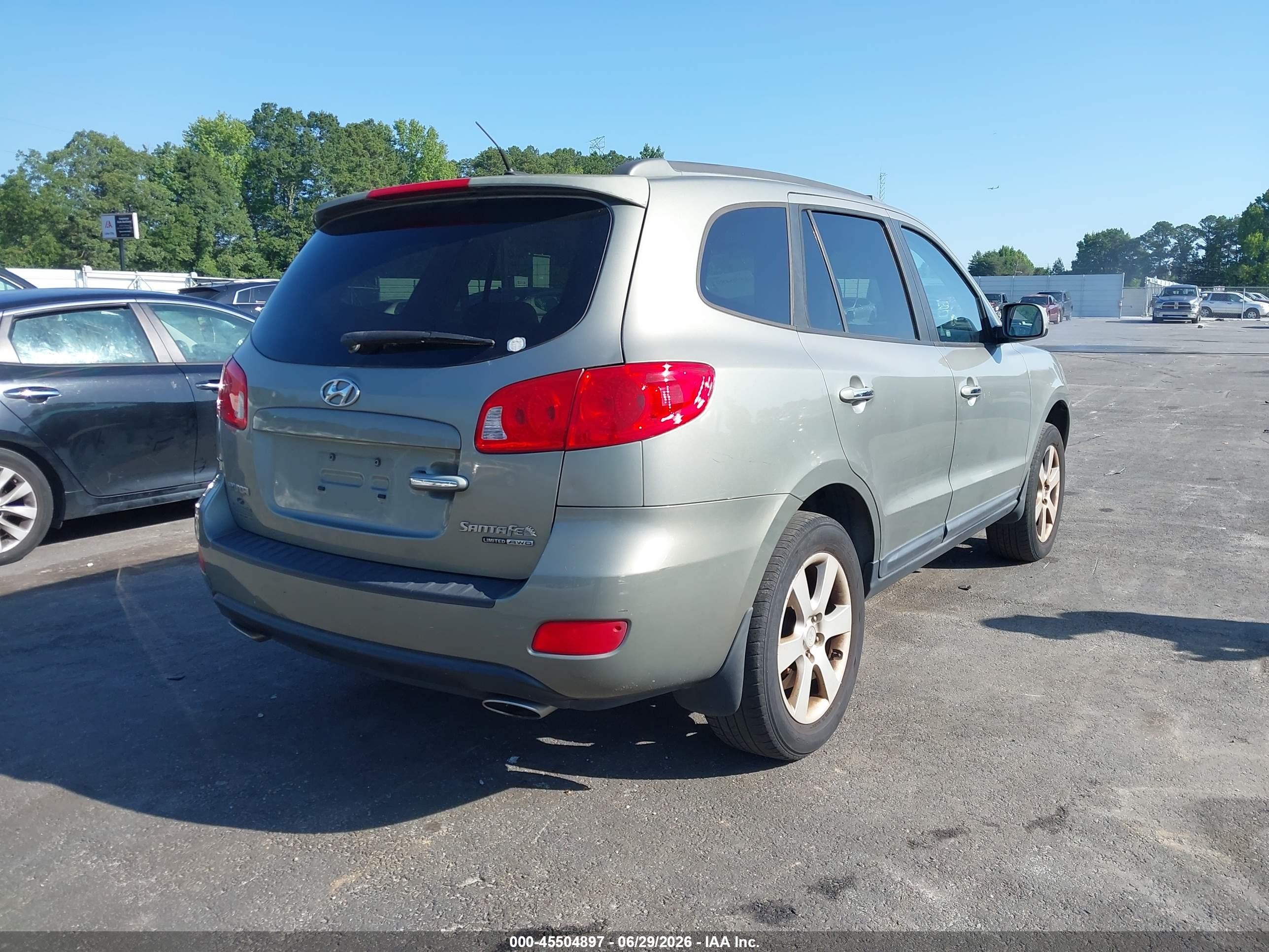 2009 Hyundai Santa Fe Limited Green vin: 5NMSH73E09H230166