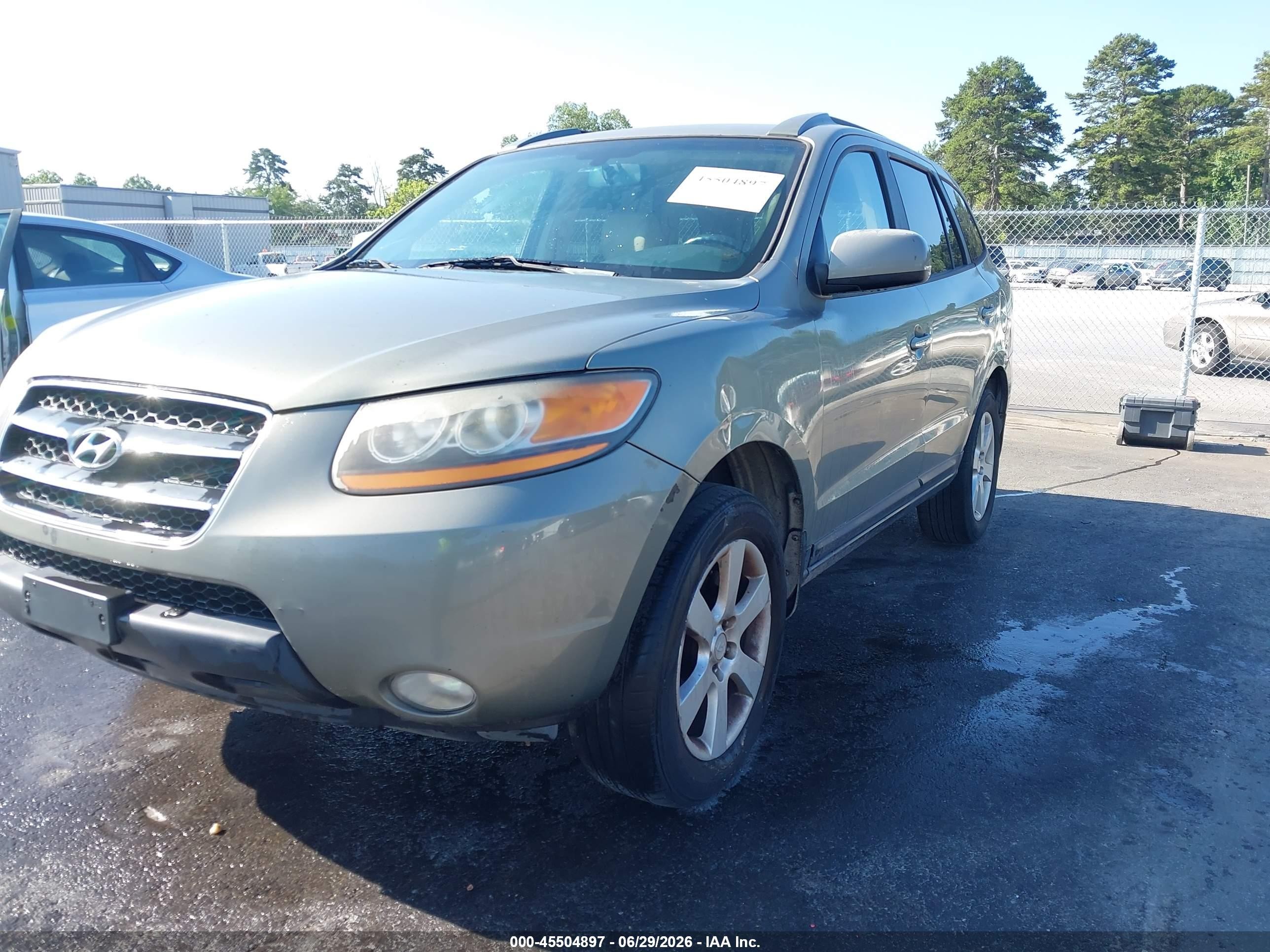 2009 Hyundai Santa Fe Limited Green vin: 5NMSH73E09H230166