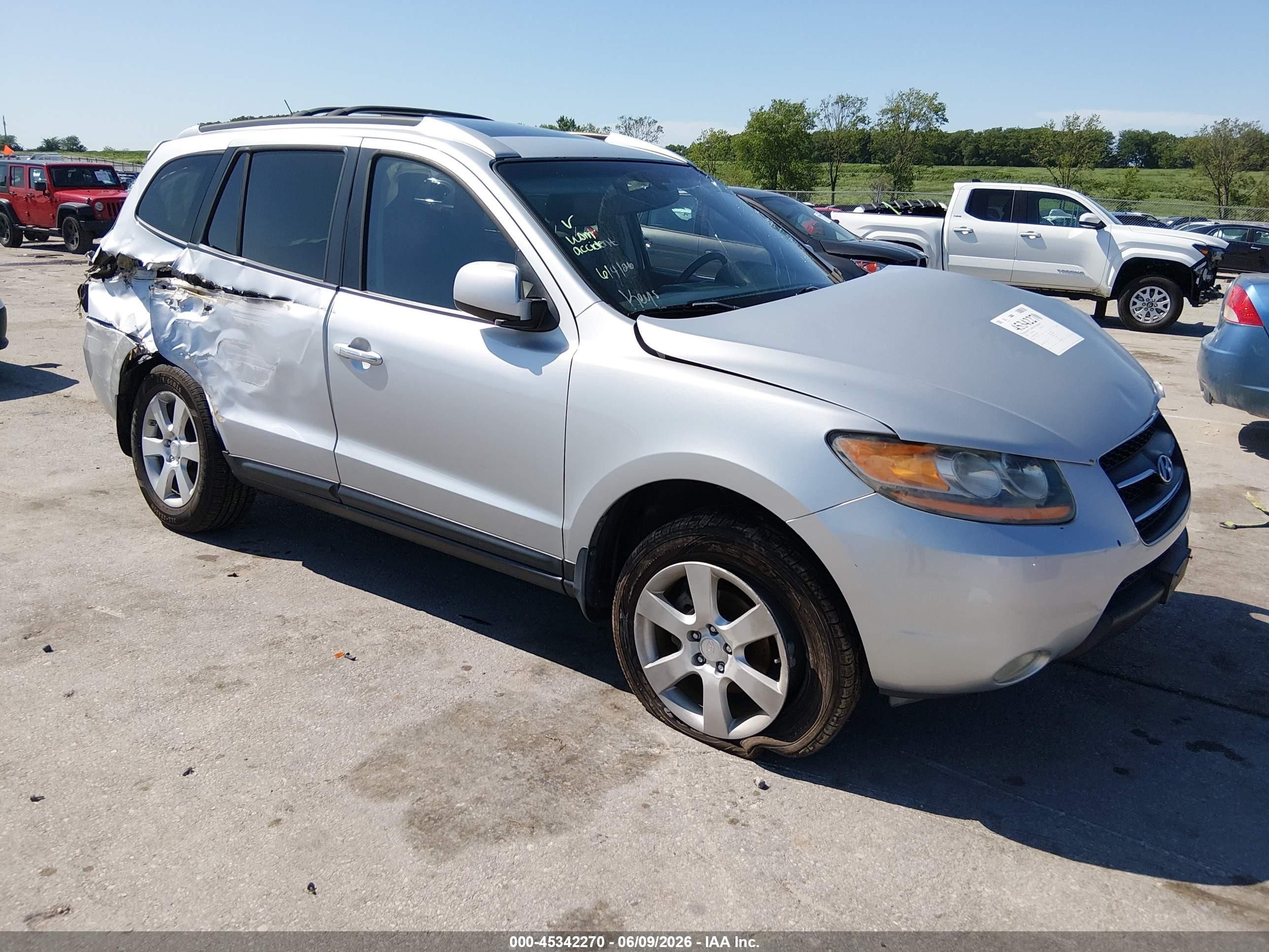 2009 Hyundai Santa Fe Limited Silver vin: 5NMSH73E09H235089
