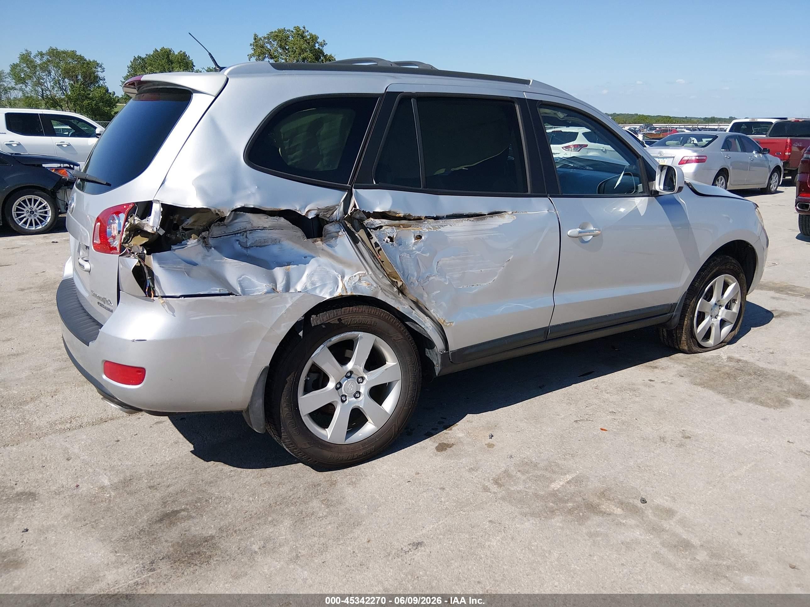 2009 Hyundai Santa Fe Limited Silver vin: 5NMSH73E09H235089