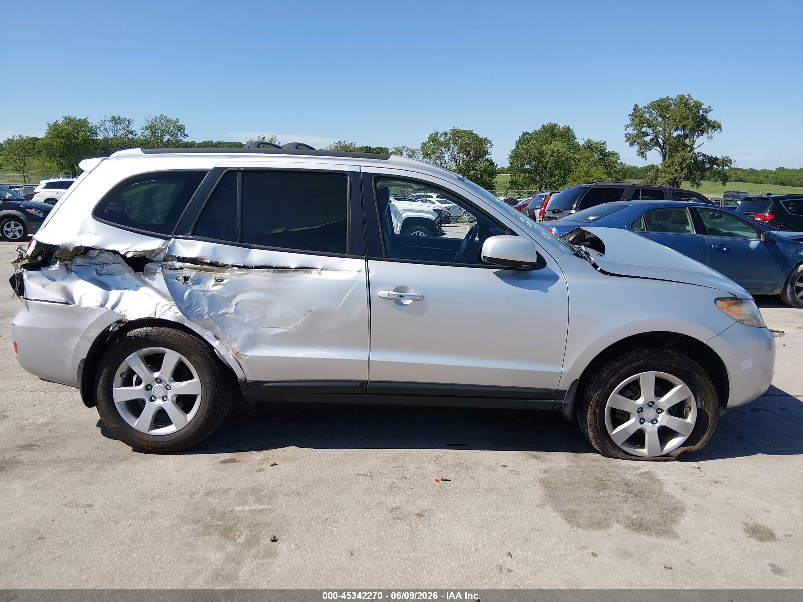 2009 Hyundai Santa Fe Limited Silver vin: 5NMSH73E09H235089