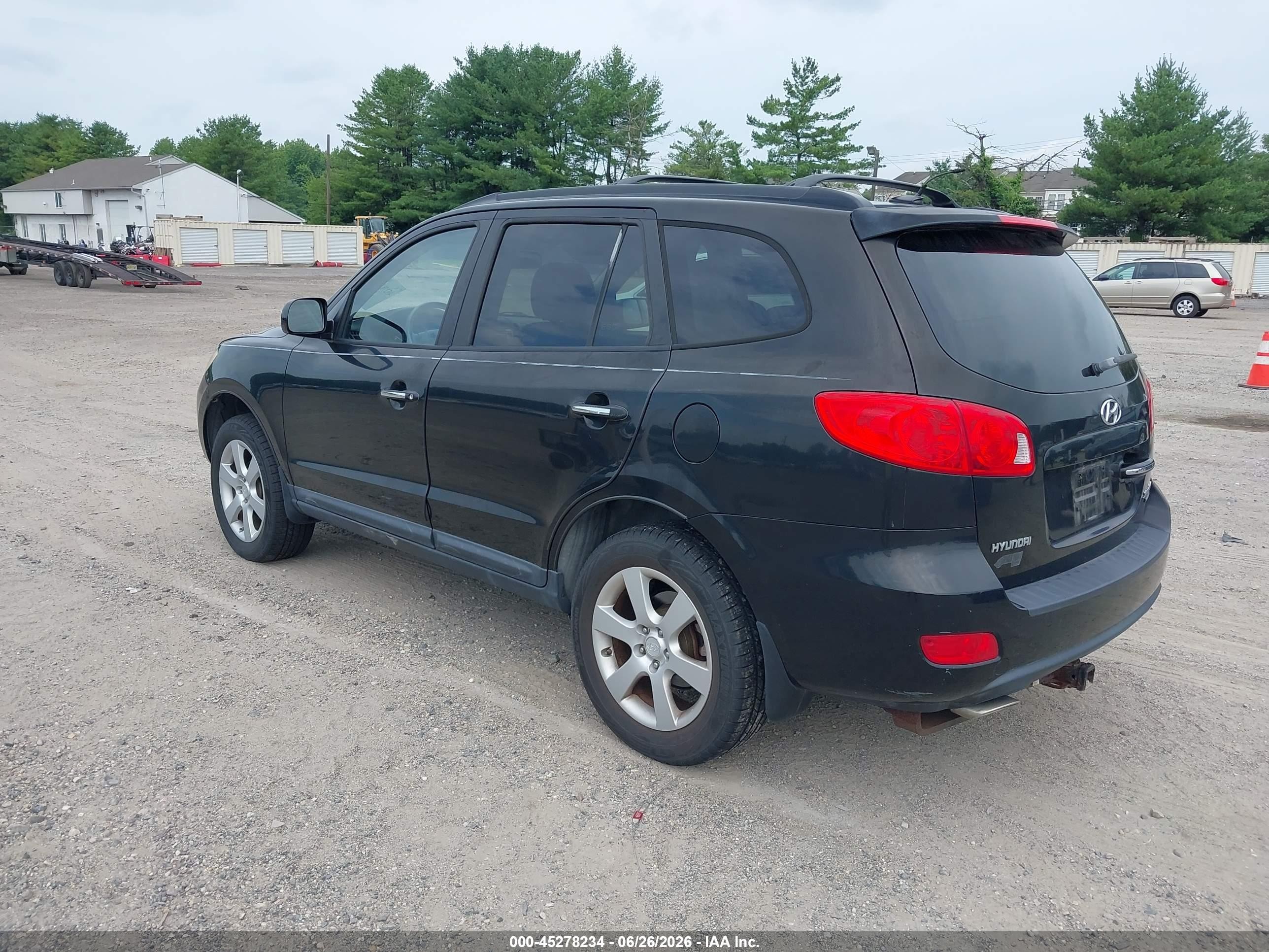 2009 Hyundai Santa Fe Limited Black vin: 5NMSH73E09H288570