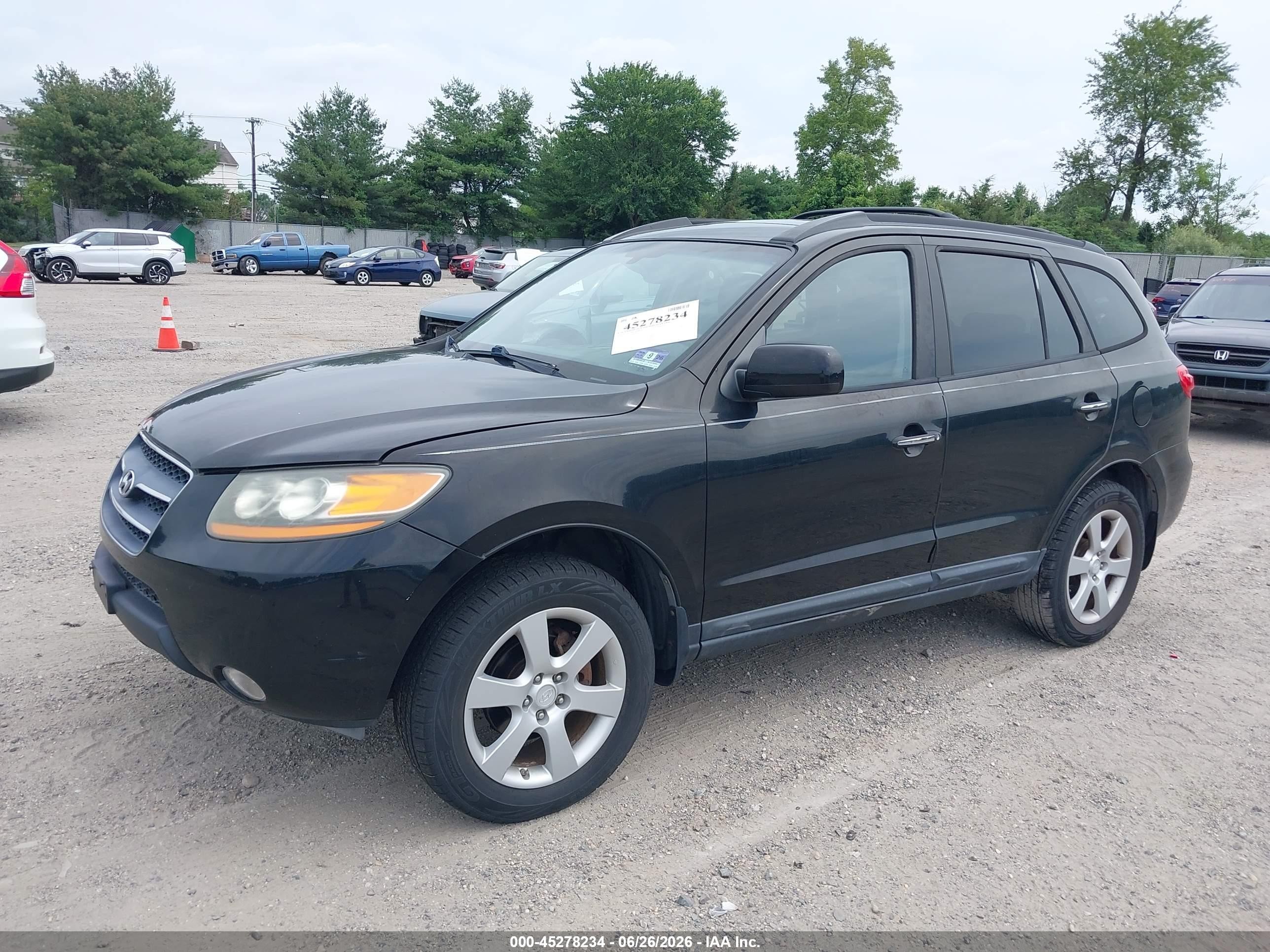 2009 Hyundai Santa Fe Limited Black vin: 5NMSH73E09H288570