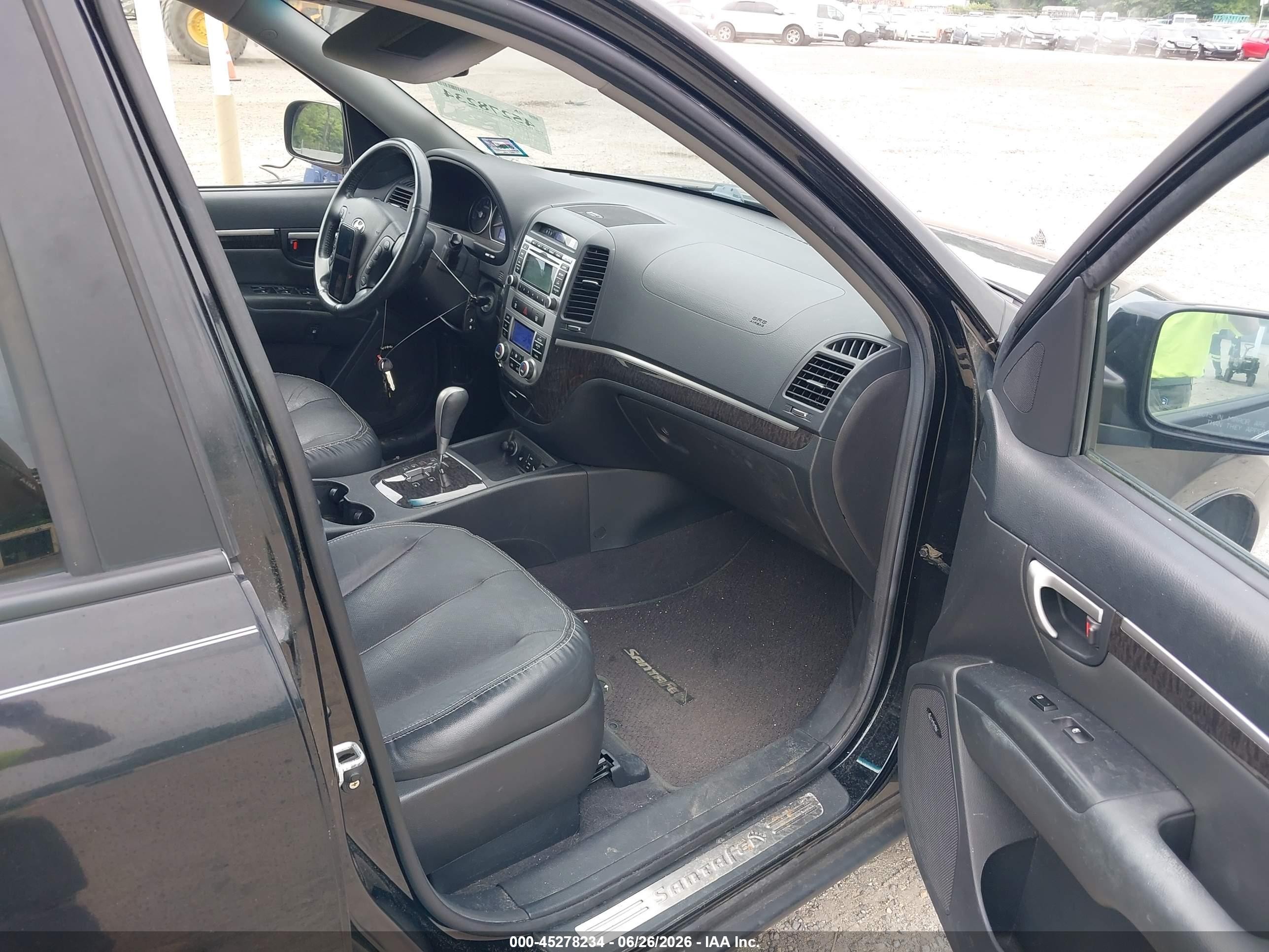 2009 Hyundai Santa Fe Limited Black vin: 5NMSH73E09H288570