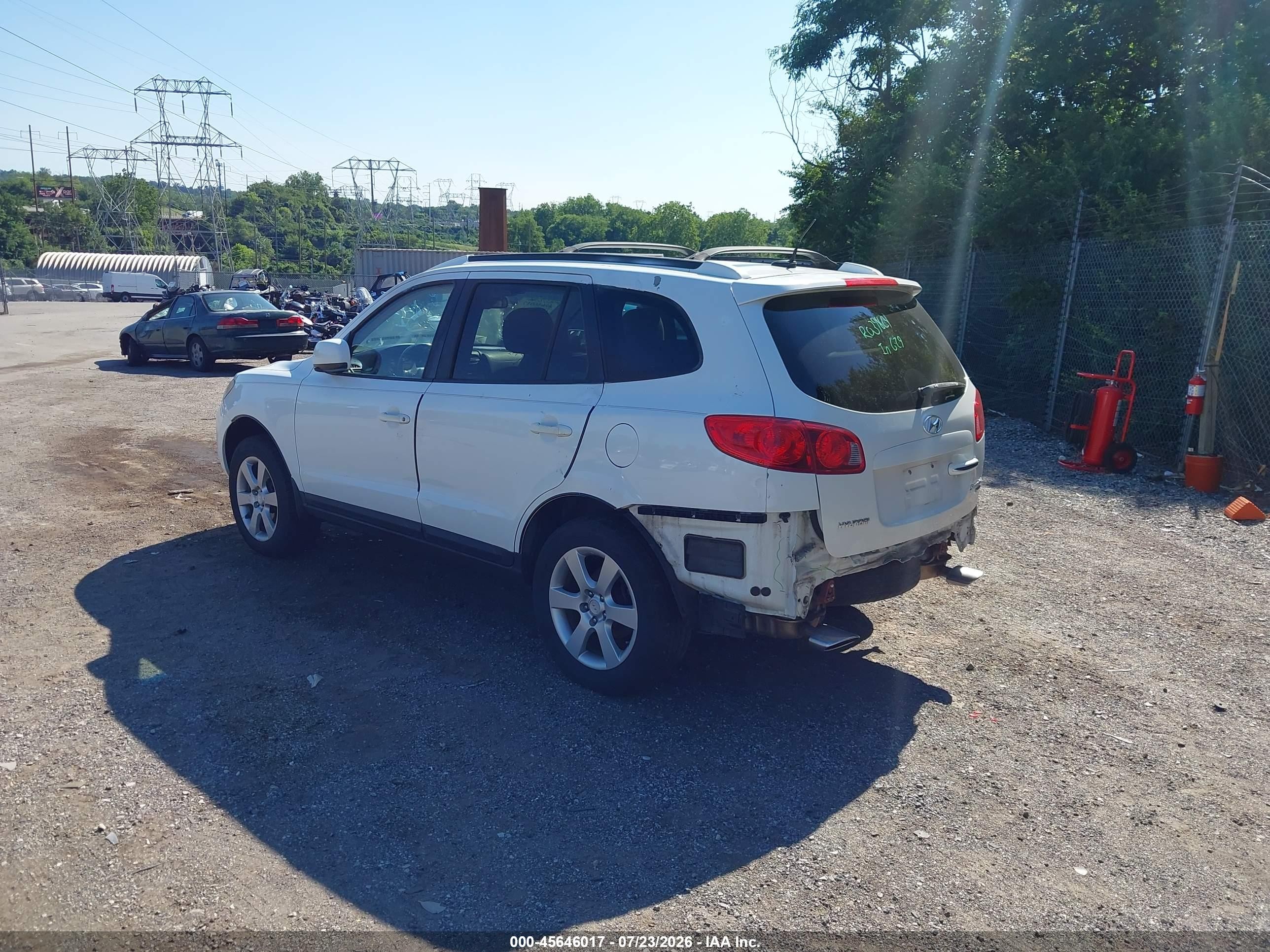 2009 Hyundai Santa Fe Se White vin: 5NMSH73E09H316948