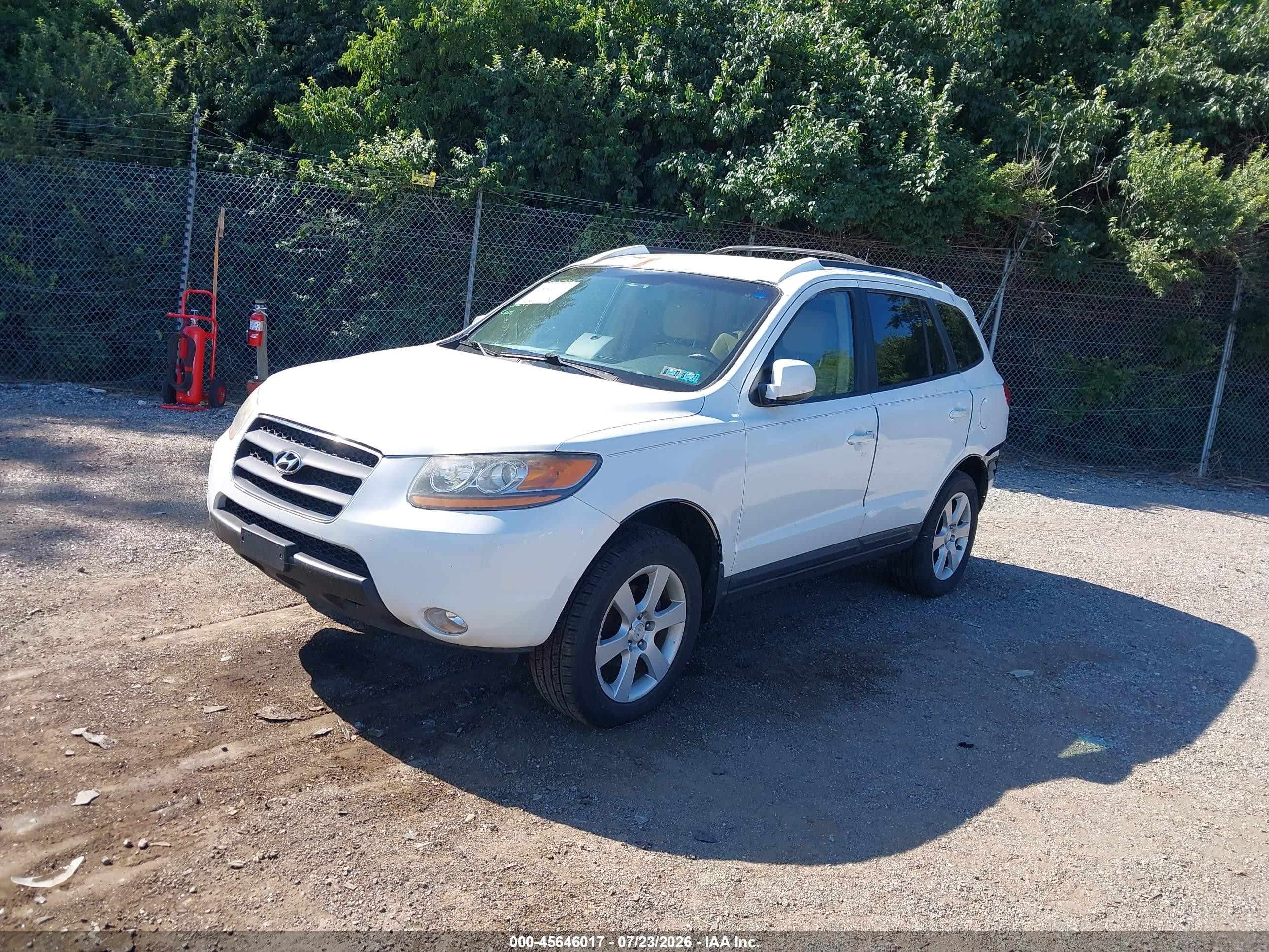 2009 Hyundai Santa Fe Se White vin: 5NMSH73E09H316948