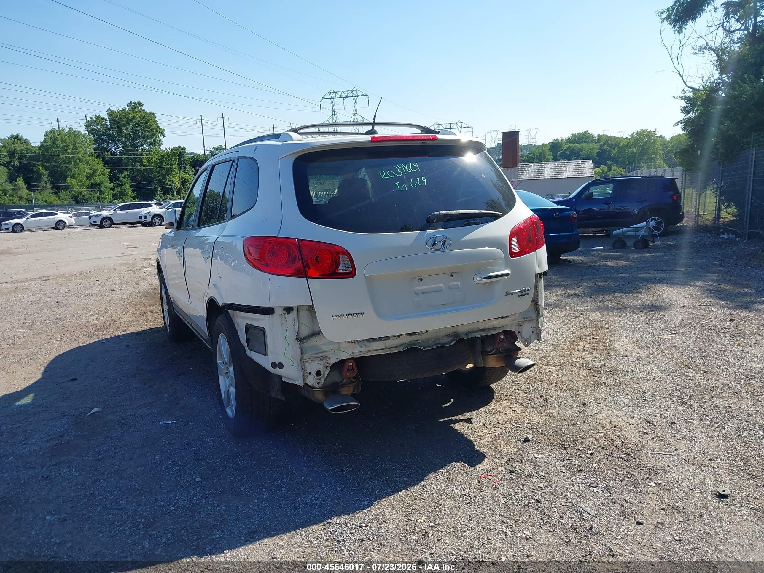 2009 Hyundai Santa Fe Se White vin: 5NMSH73E09H316948