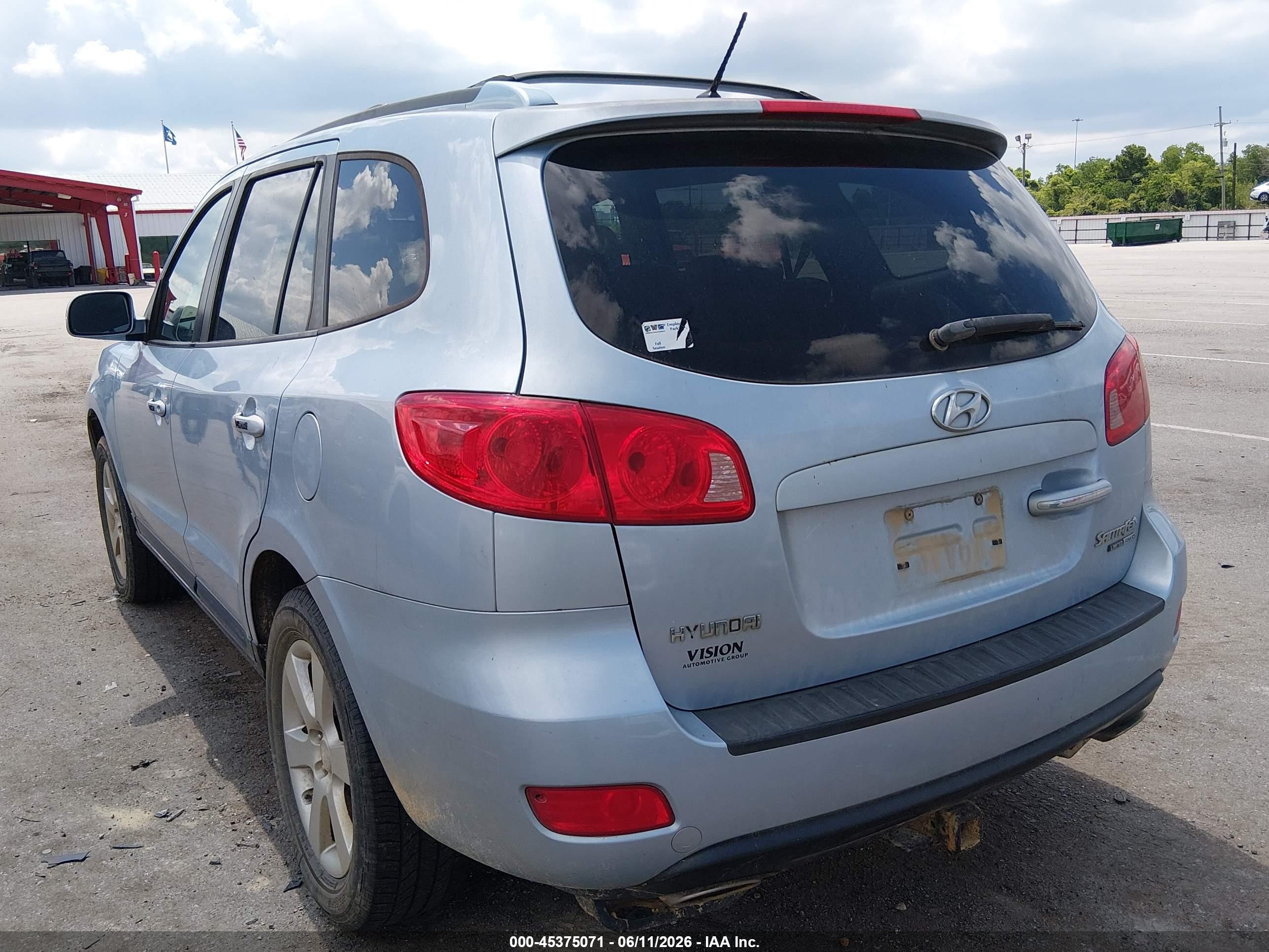 2007 Hyundai Santa Fe Limited/se Silver vin: 5NMSH73E17H001072