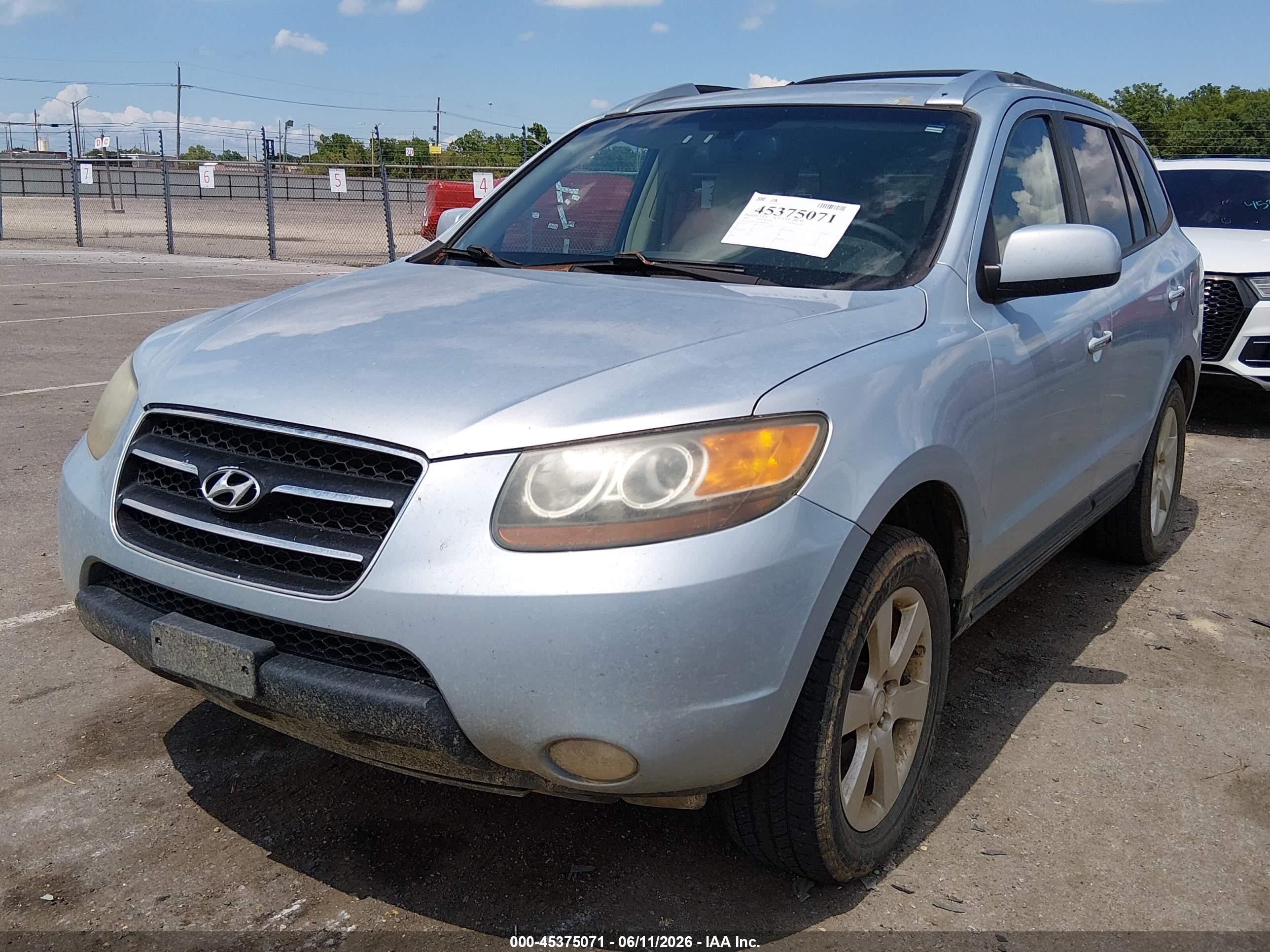 2007 Hyundai Santa Fe Limited/se Silver vin: 5NMSH73E17H001072