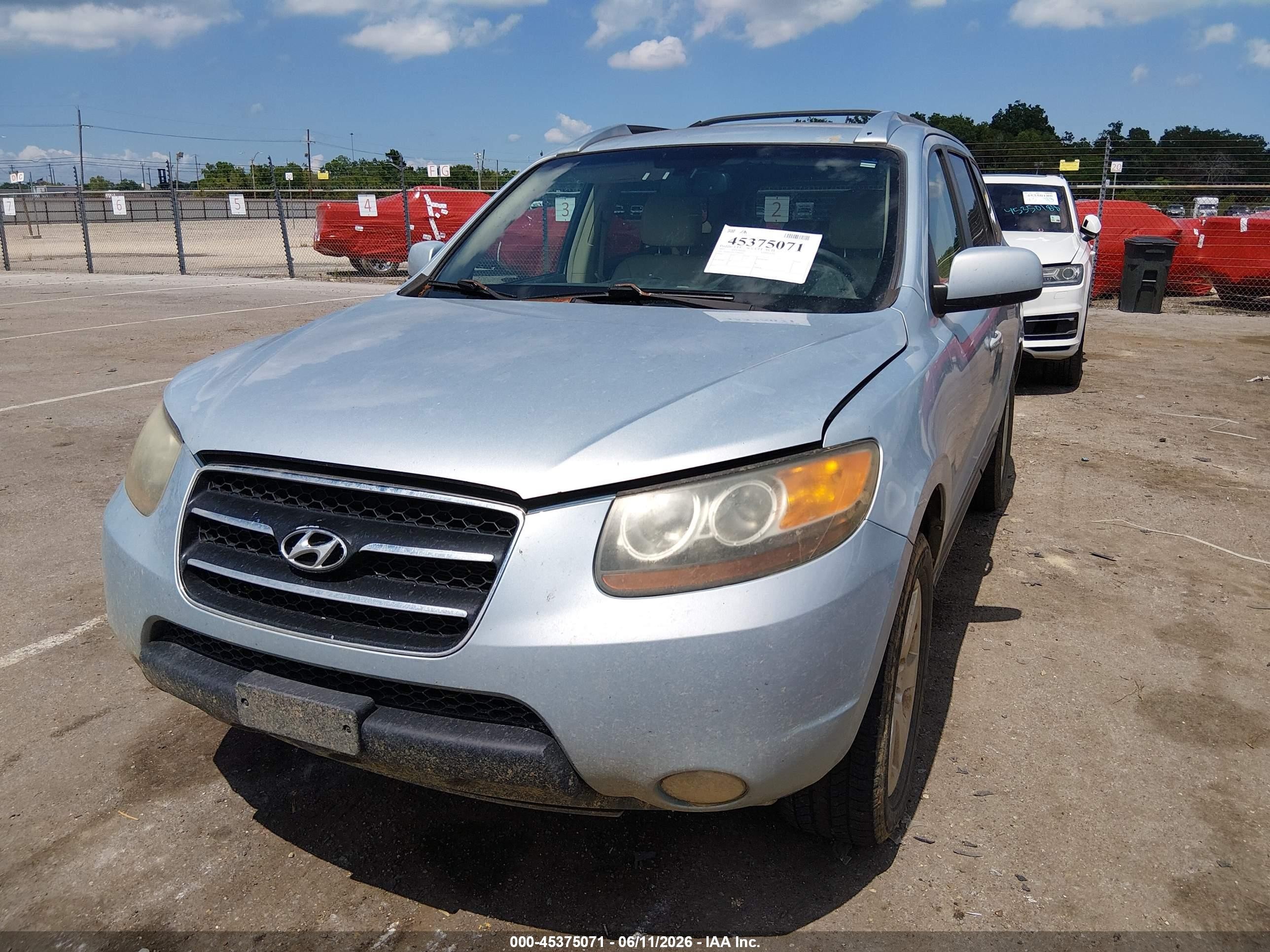 2007 Hyundai Santa Fe Limited/se Silver vin: 5NMSH73E17H001072