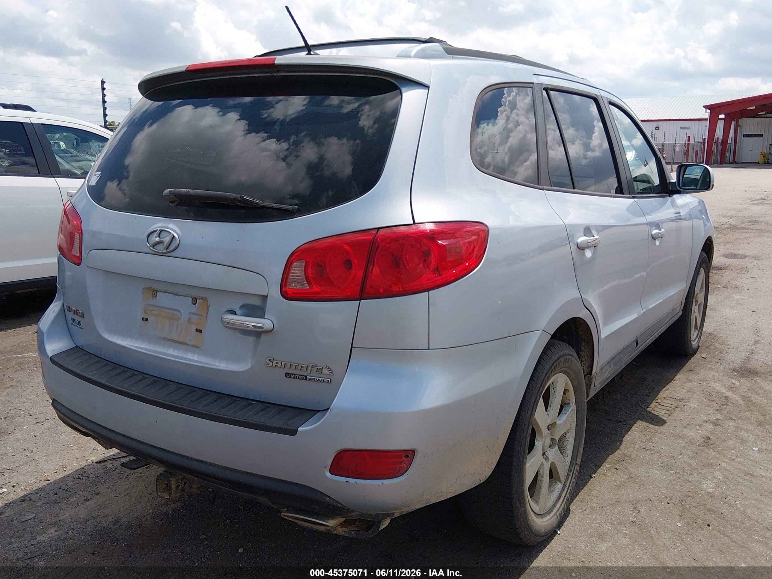 2007 Hyundai Santa Fe Limited/se Silver vin: 5NMSH73E17H001072