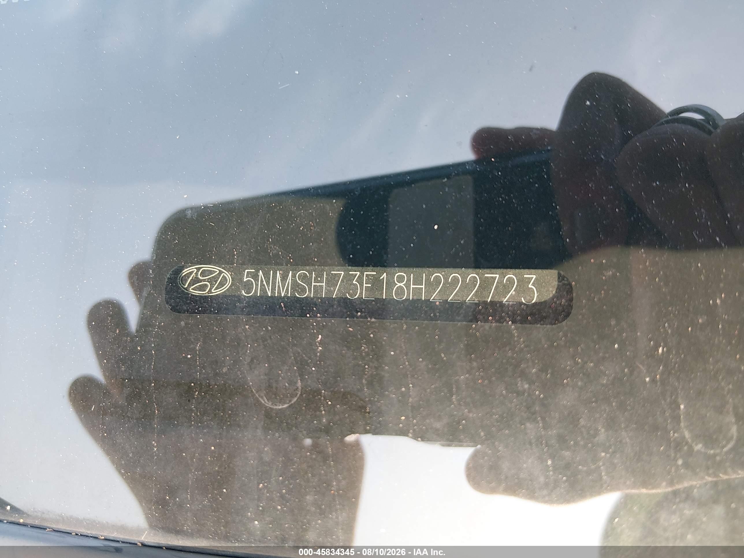 2008 Hyundai Santa Fe Limited/se Silver vin: 5NMSH73E18H222723