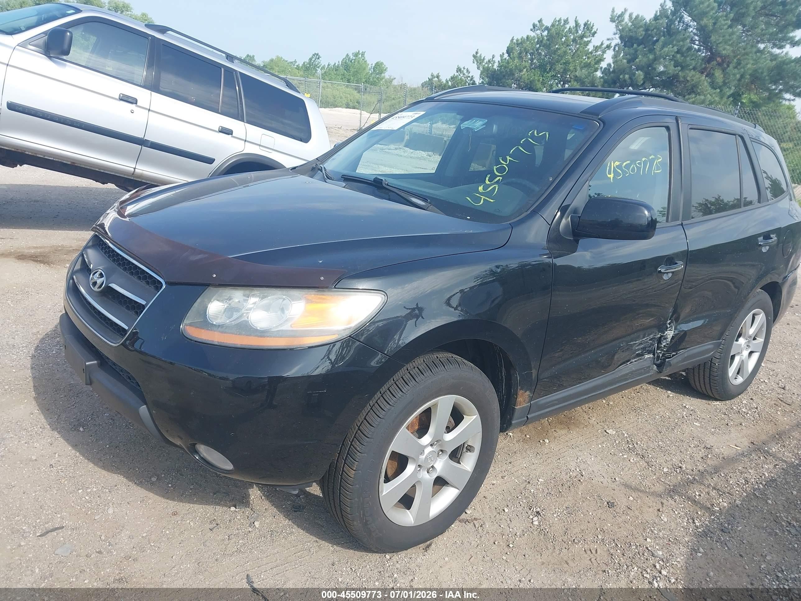 2009 Hyundai Santa Fe Limited Черный vin: 5NMSH73E19H233562