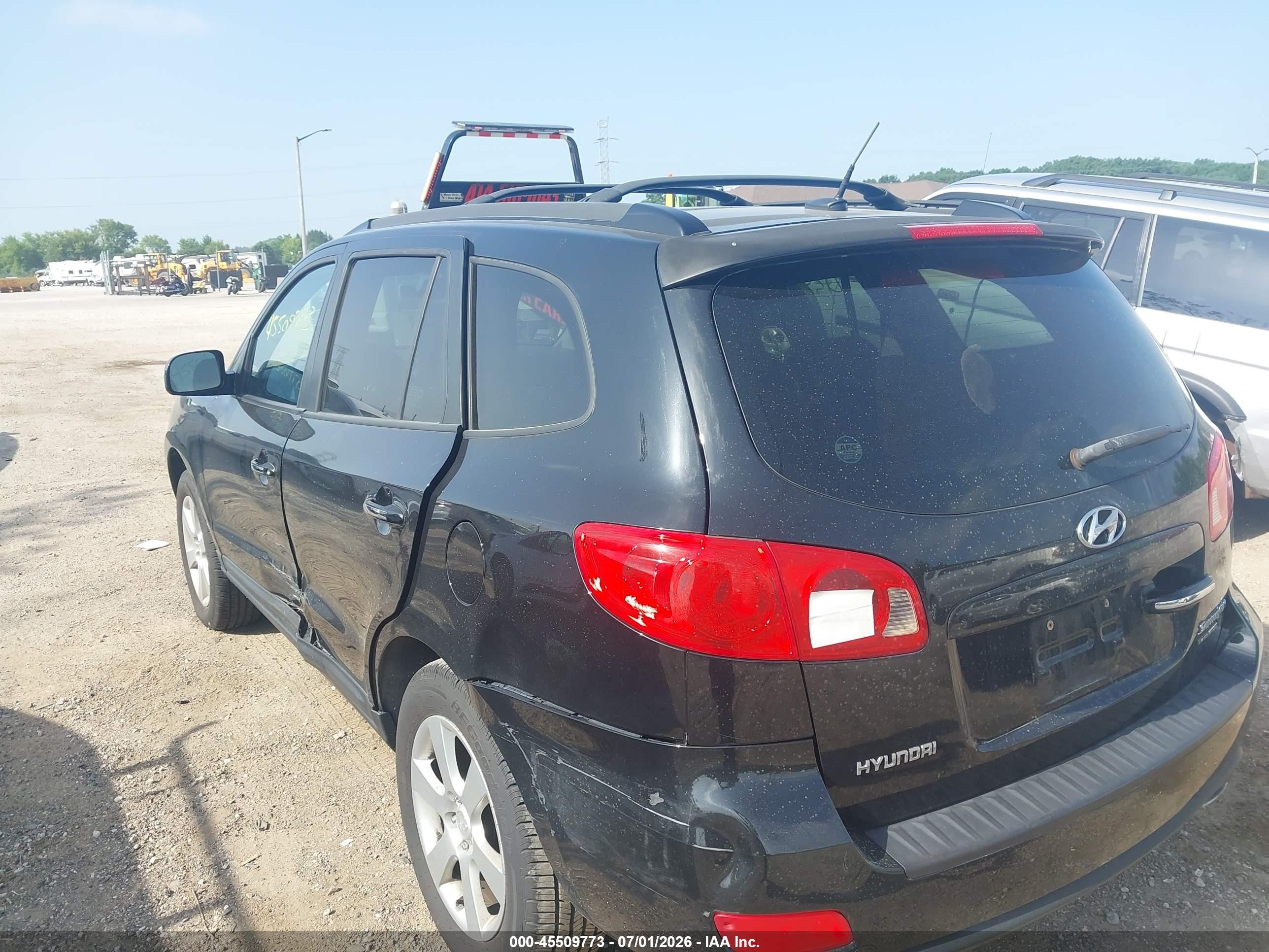 2009 Hyundai Santa Fe Limited Черный vin: 5NMSH73E19H233562