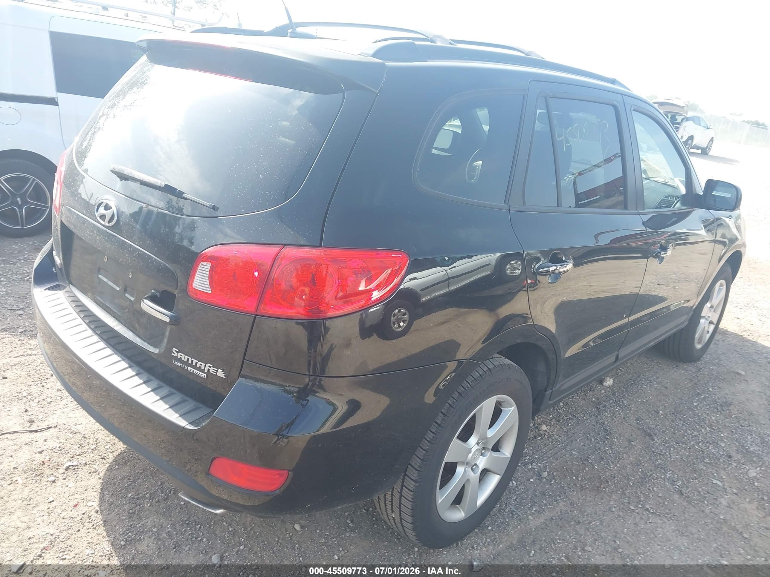 2009 Hyundai Santa Fe Limited Черный vin: 5NMSH73E19H233562