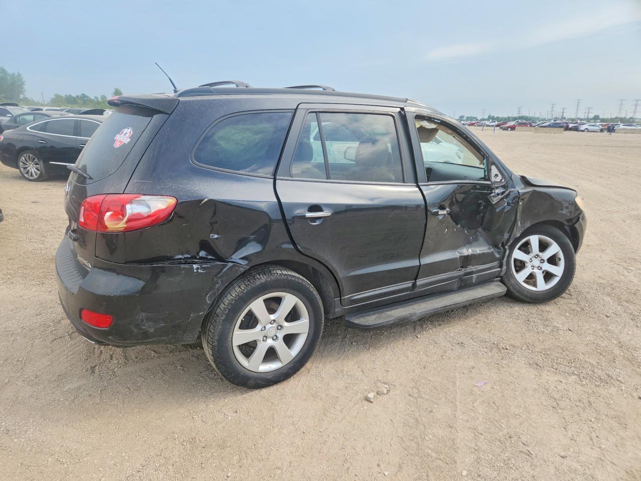 2009 Hyundai Santa Fe Limited Black vin: 5NMSH73E19H268053