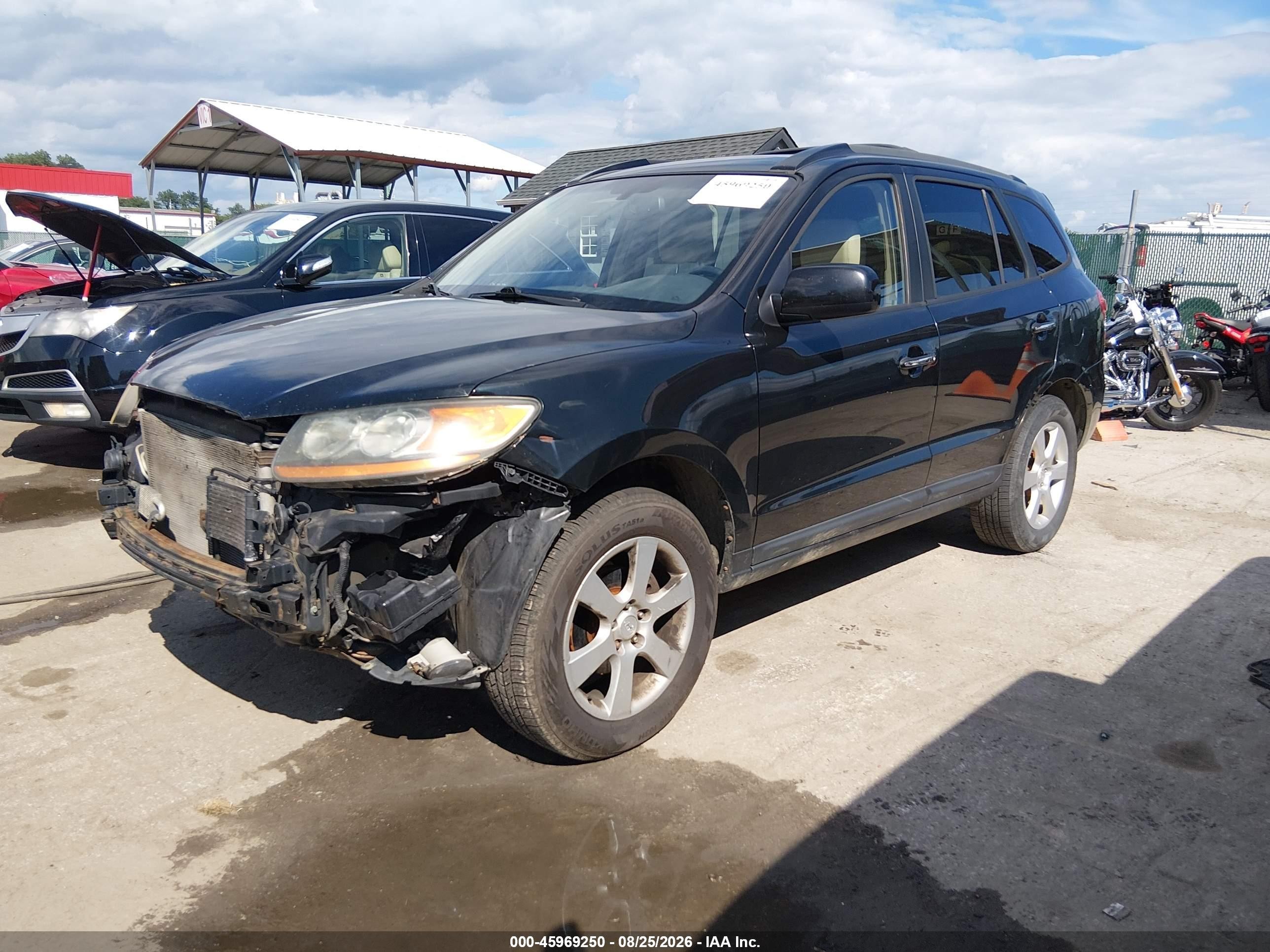 2009 Hyundai Santa Fe Limited Black vin: 5NMSH73E19H287671