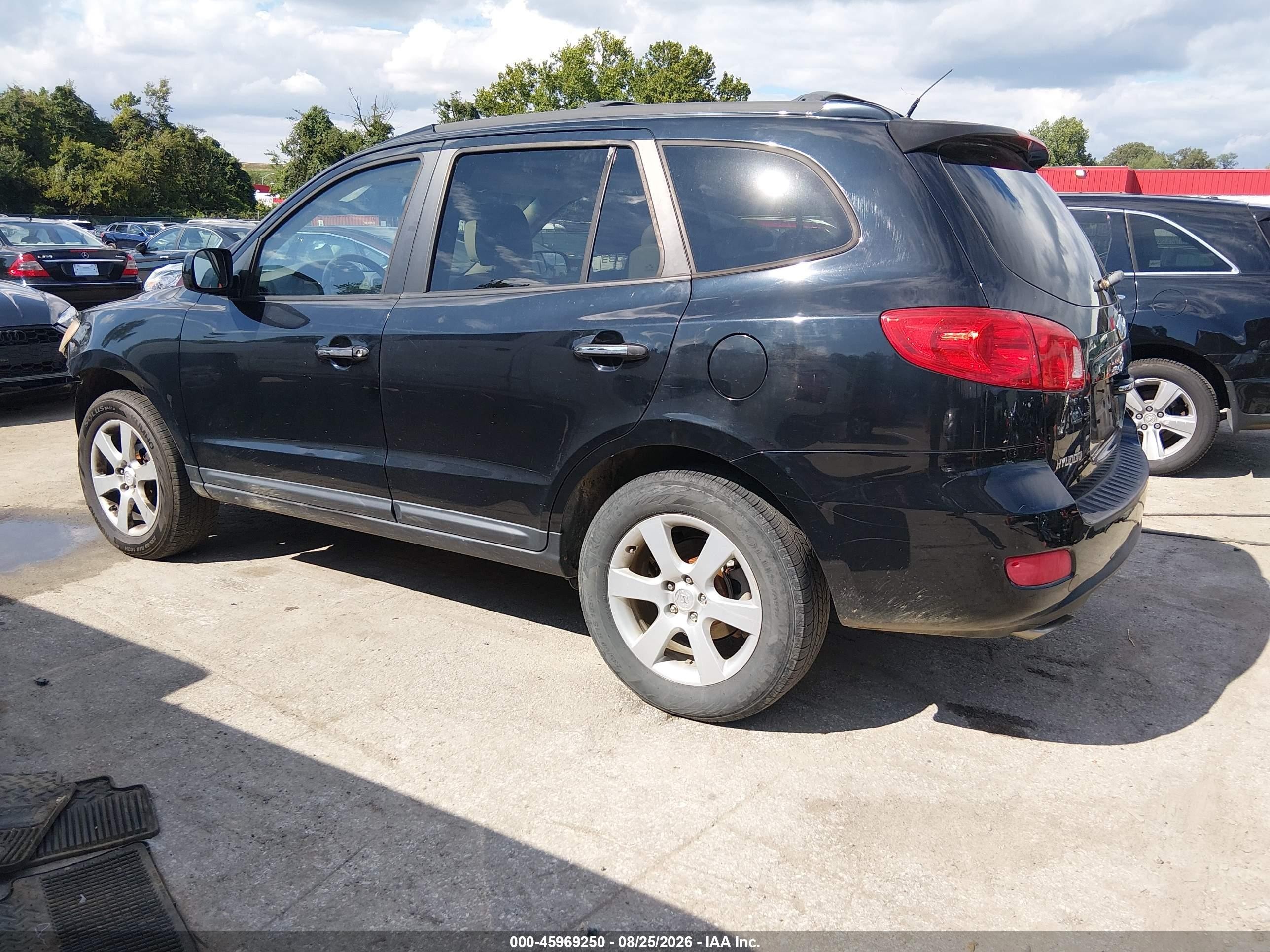 2009 Hyundai Santa Fe Limited Black vin: 5NMSH73E19H287671