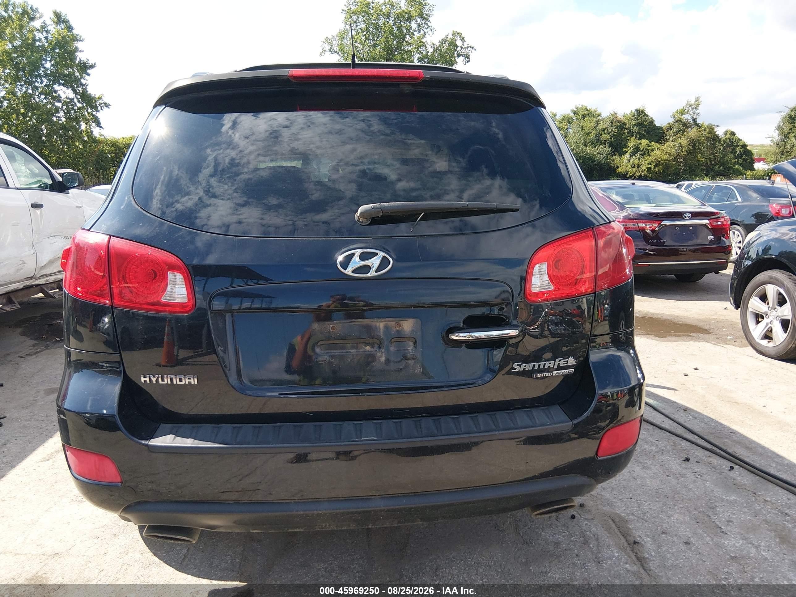 2009 Hyundai Santa Fe Limited Black vin: 5NMSH73E19H287671