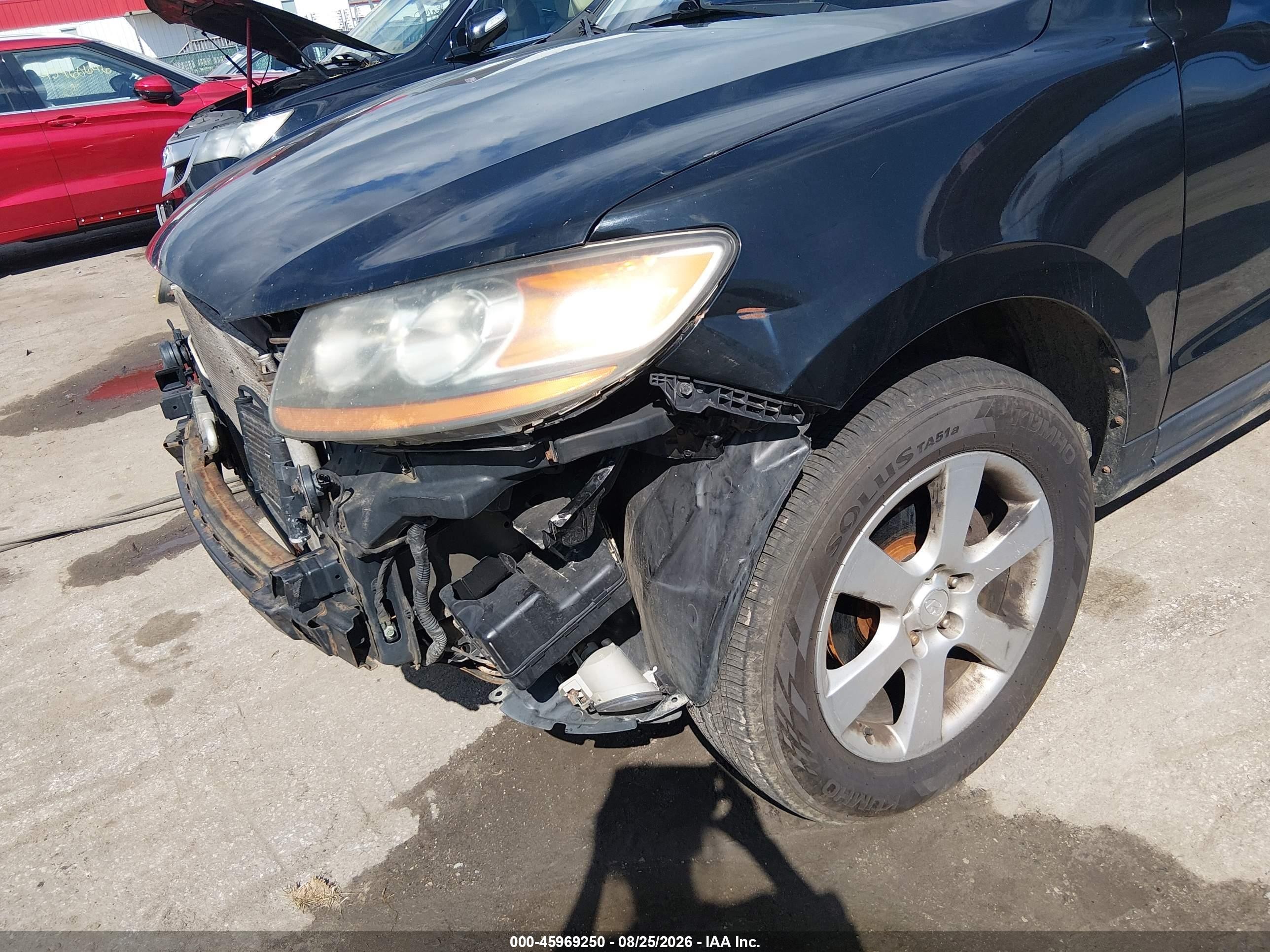 2009 Hyundai Santa Fe Limited Black vin: 5NMSH73E19H287671