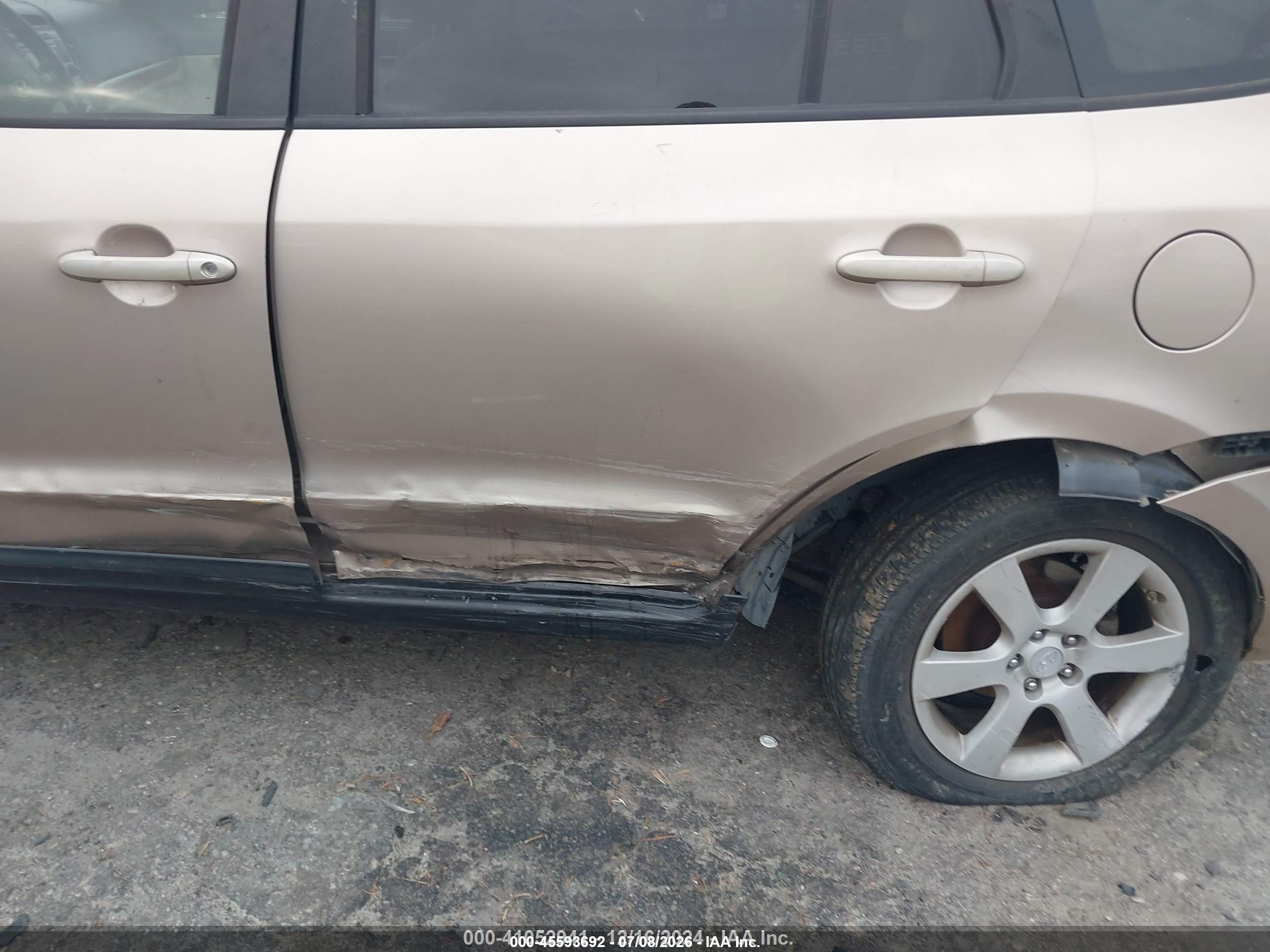 2007 Hyundai Santa Fe Limited/se Beige vin: 5NMSH73E27H009276