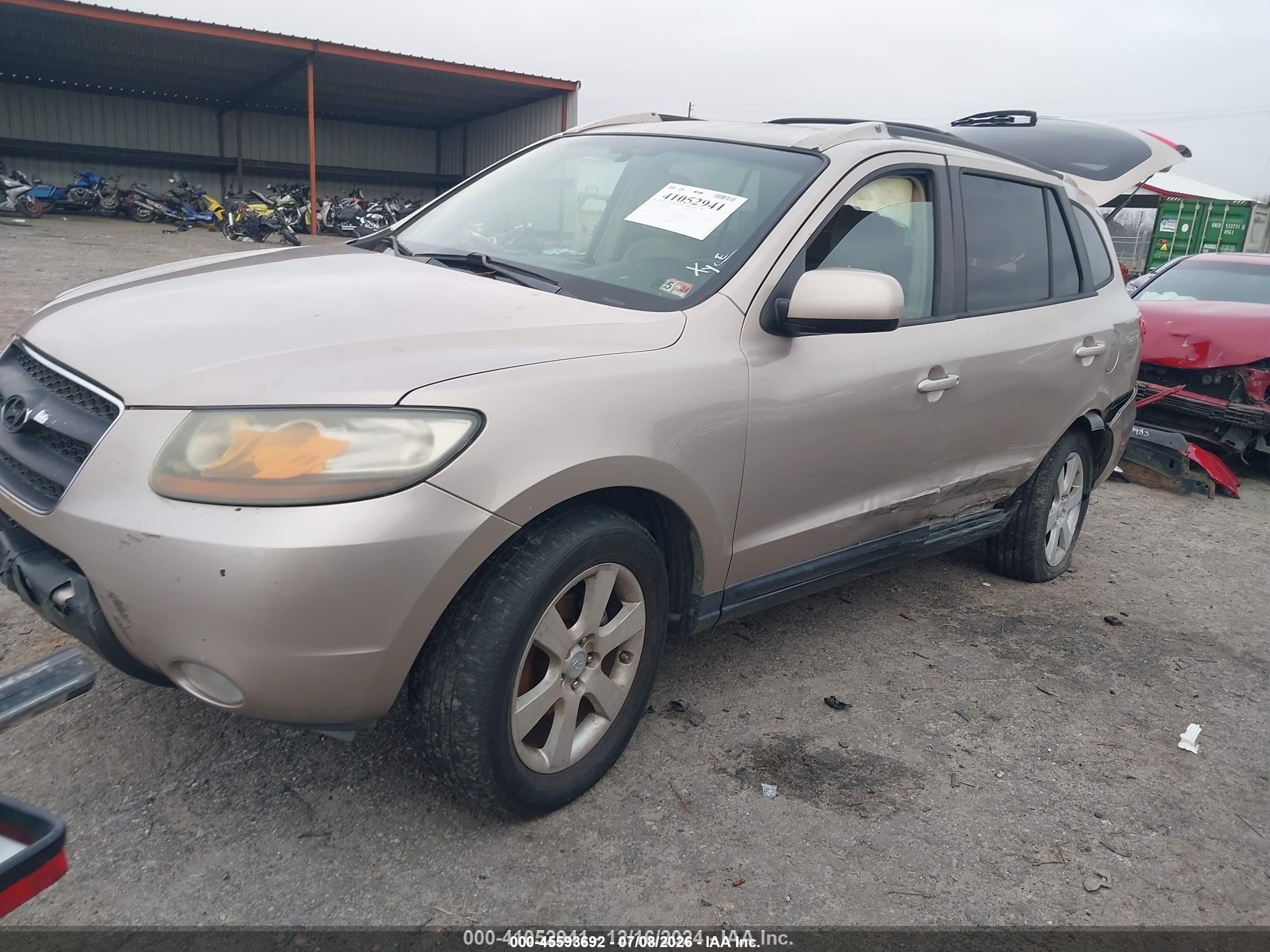 2007 Hyundai Santa Fe Limited/se Beige vin: 5NMSH73E27H009276