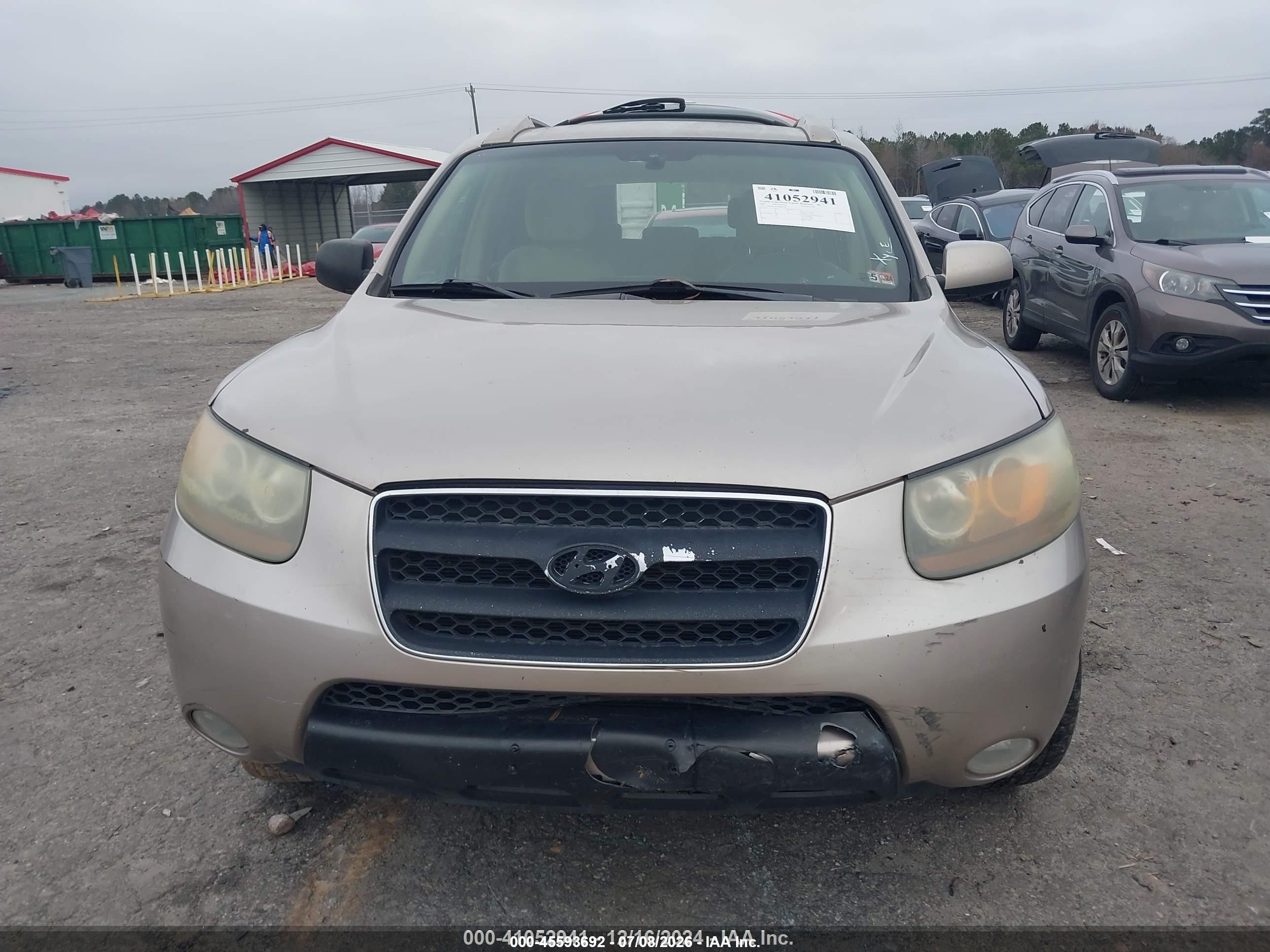 2007 Hyundai Santa Fe Limited/se Beige vin: 5NMSH73E27H009276
