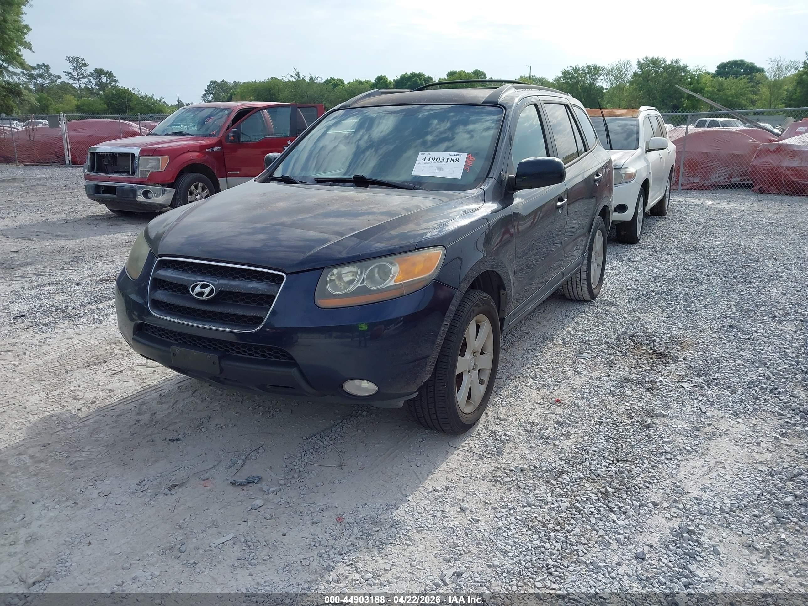 2007 Hyundai Santa Fe Limited/se Black vin: 5NMSH73E27H042536