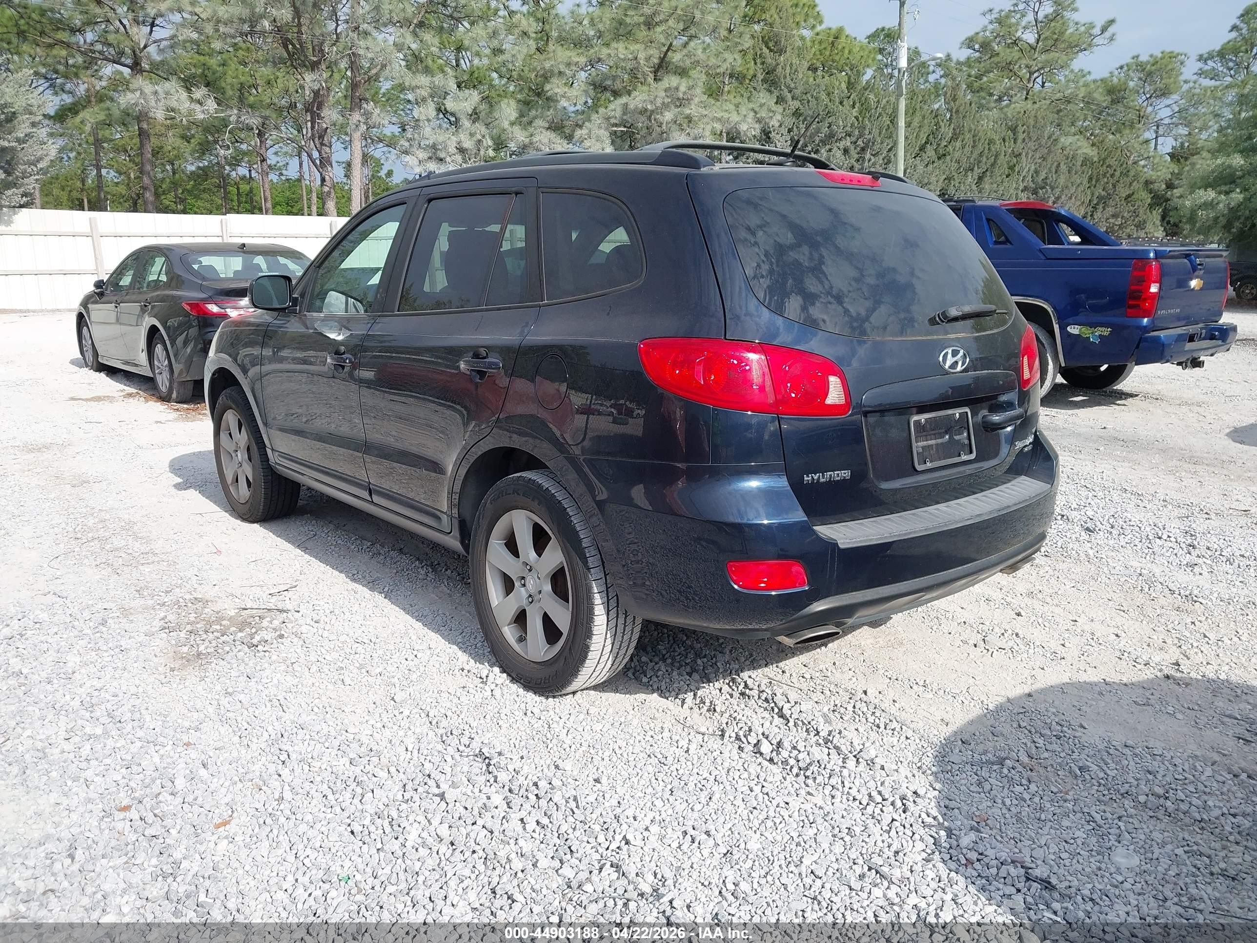 2007 Hyundai Santa Fe Limited/se Black vin: 5NMSH73E27H042536